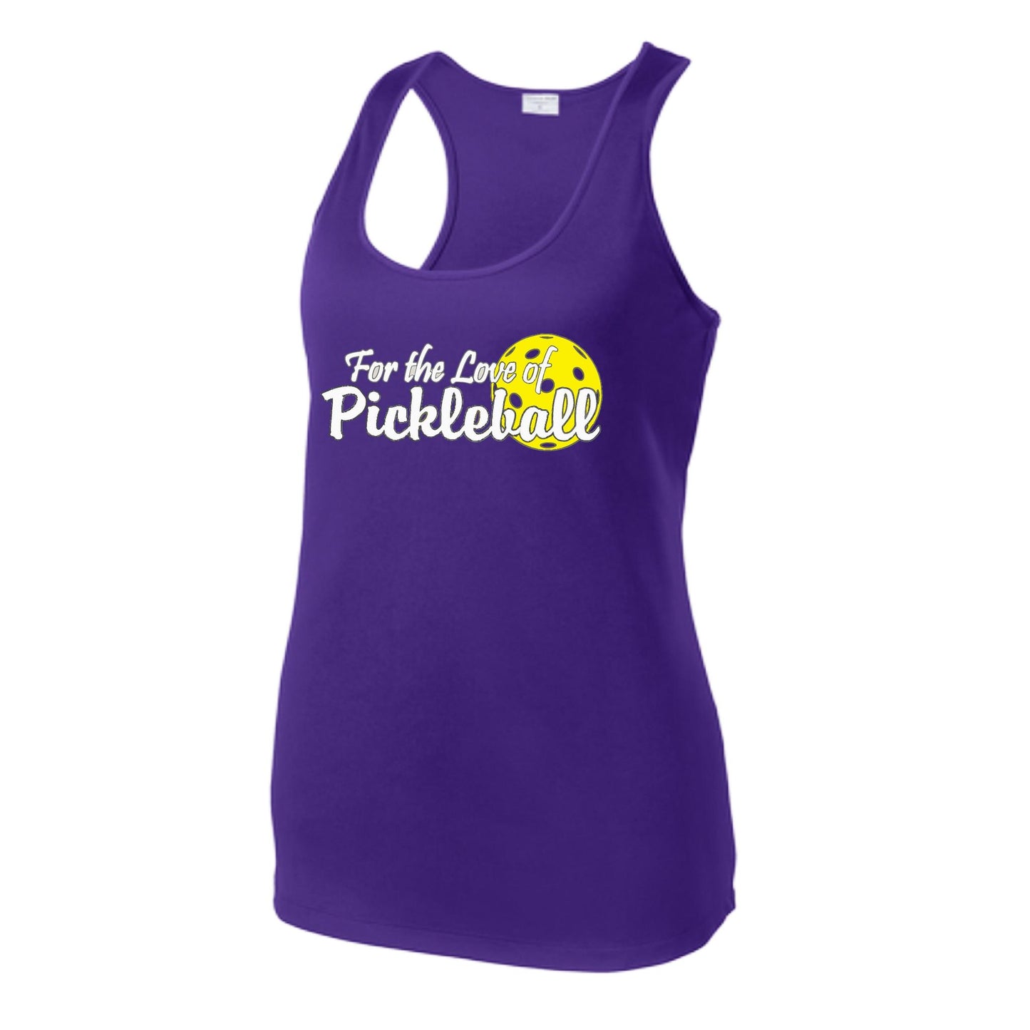For the Love of Pickleball | Women's Racerback Pickleball Tank | 100% Polyester