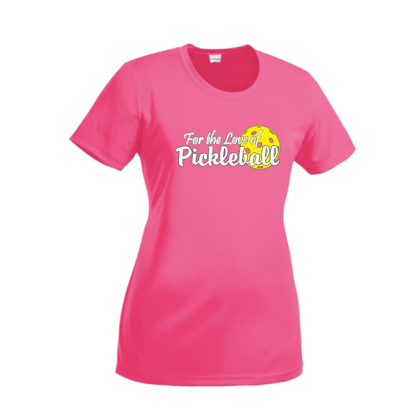 For the Love of Pickleball | Women’s Short Sleeve Crewneck Pickleball T-Shirts | 100% Polyester