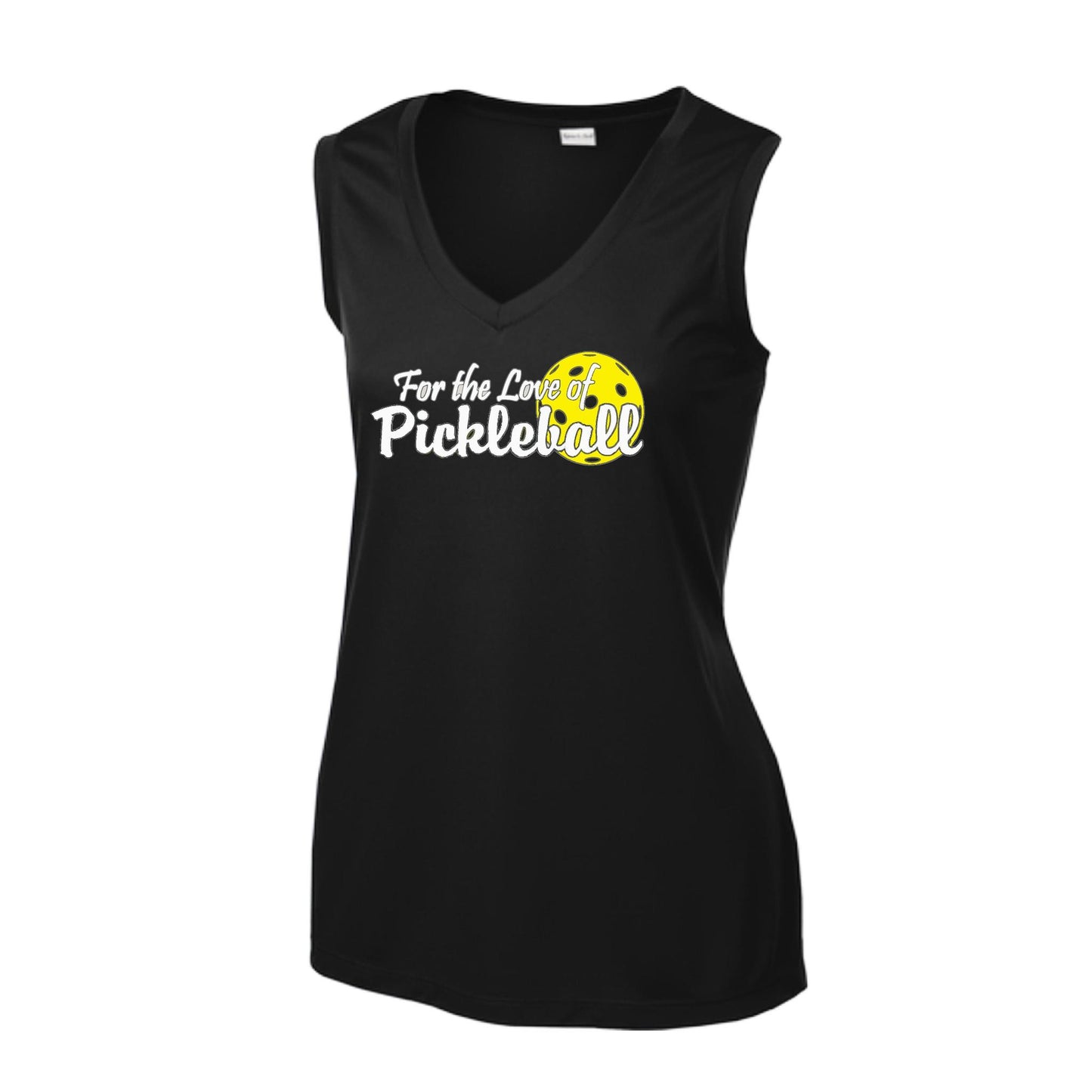 For the Love of Pickleball | Women’s Sleeveless Athletic Performance T-Shirt | 100% Polyester