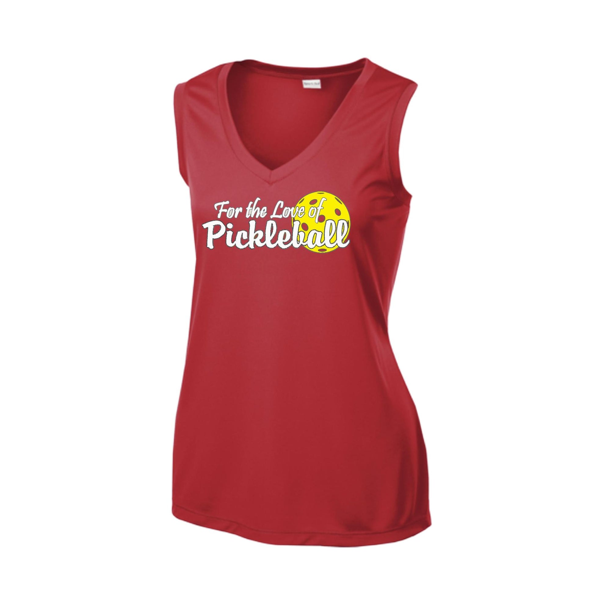 For the Love of Pickleball | Women’s Sleeveless Athletic Performance T-Shirt | 100% Polyester