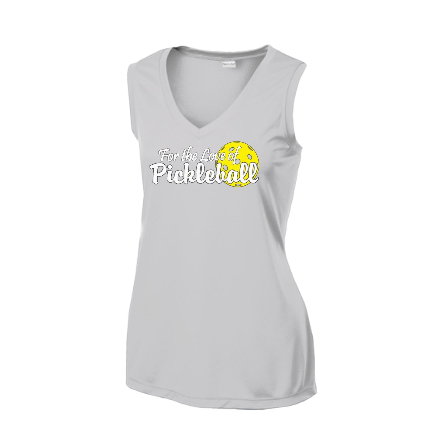 For the Love of Pickleball | Women’s Sleeveless Athletic Performance T-Shirt | 100% Polyester