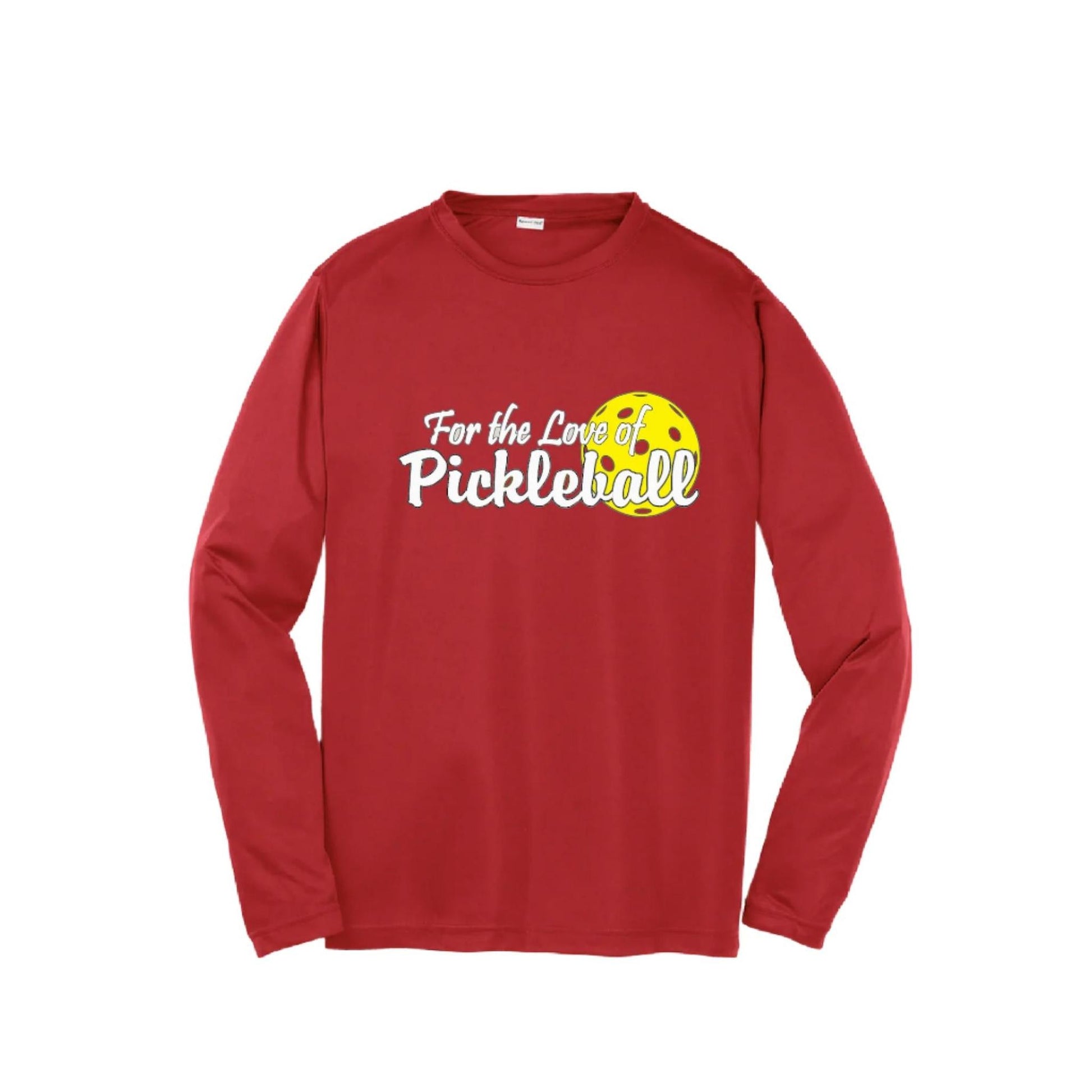 For the Love of Pickleball | Youth Long Sleeve Pickleball T-Shirts | 100% Polyester