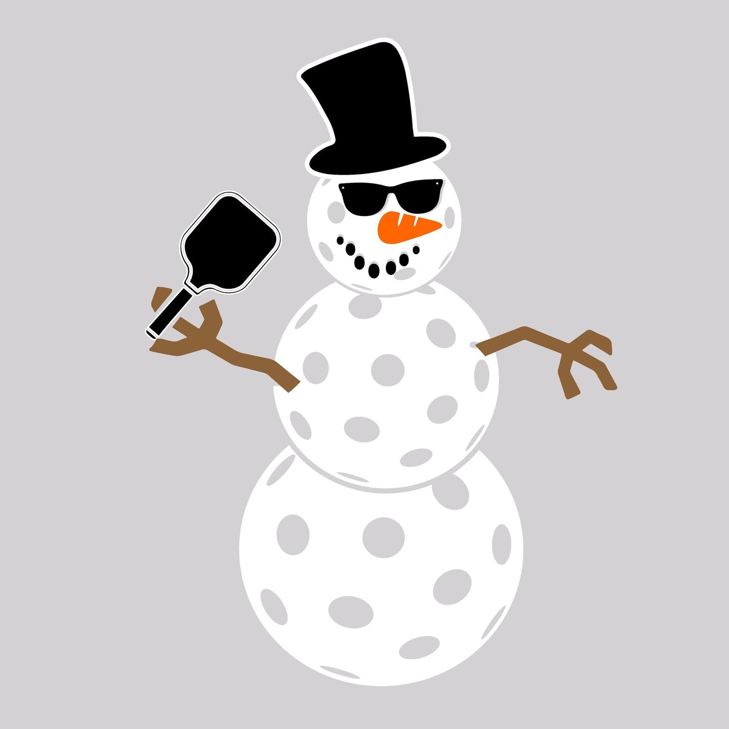 Frosty The Dinking Snowman | Clearance Women's Racerback Pickleball Performance Tank | 100% Polyester
