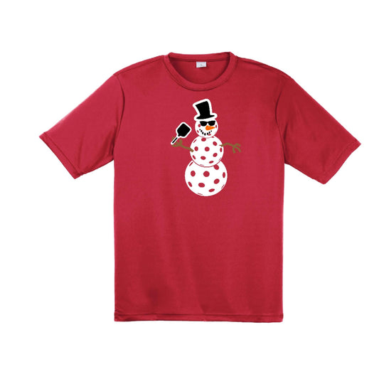 Frosty The Dinking Snowman | Men's Short Sleeve Athletic Performance T-Shirt | 100% Polyester
