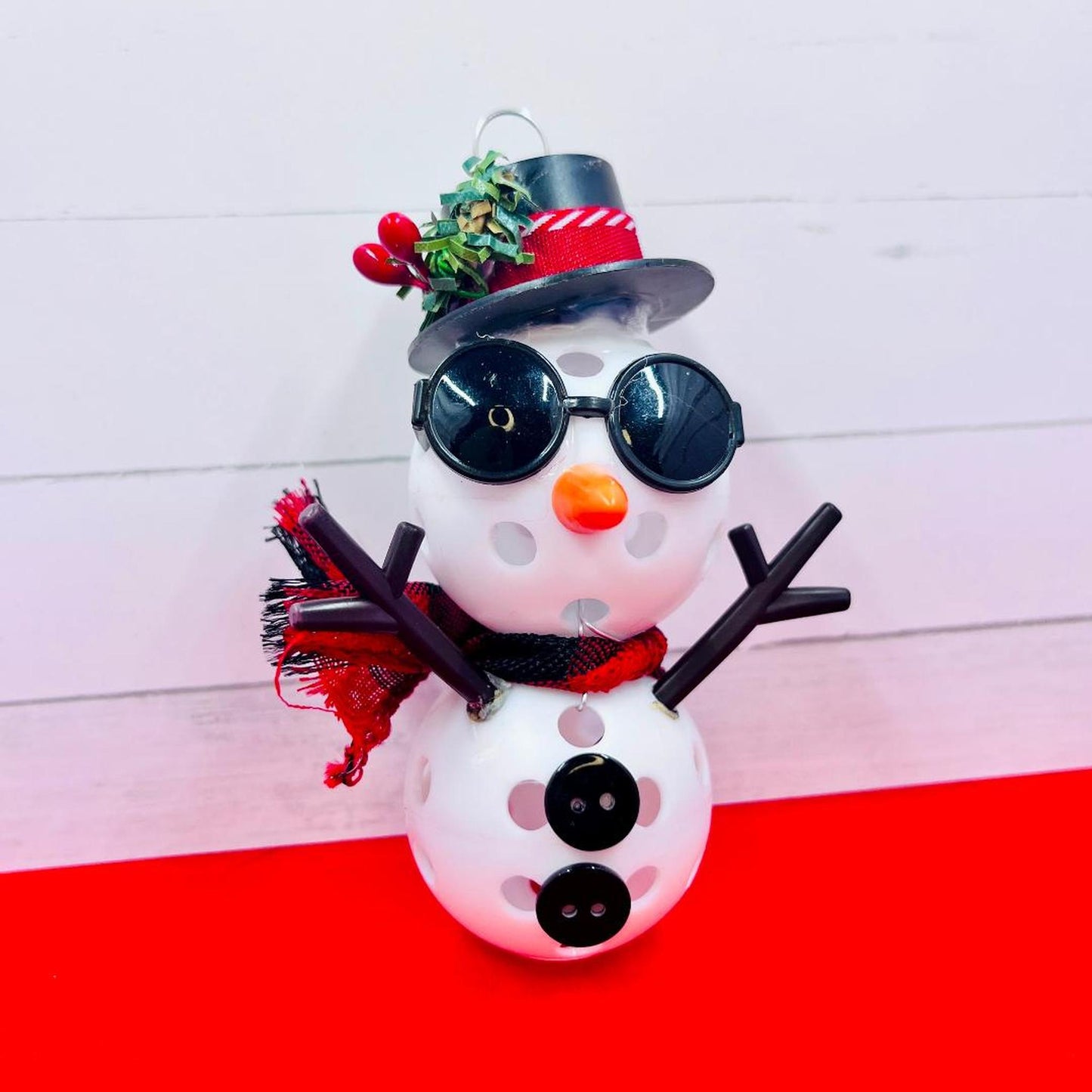 Frosty The Dinking Snowman Pickleball Ornaments | Pickleball Christmas Gifts And Decor