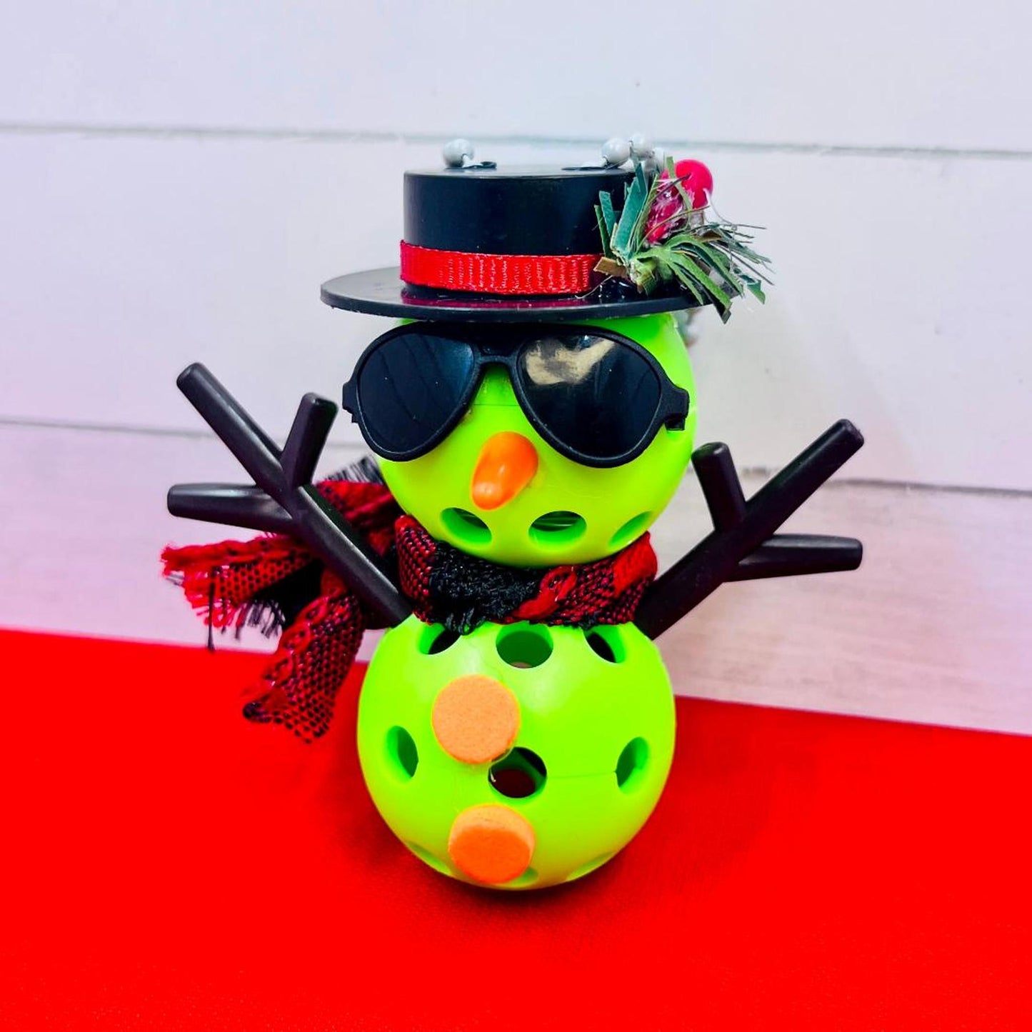 Frosty The Dinking Snowman Pickleball Ornaments | Pickleball Christmas Gifts And Decor
