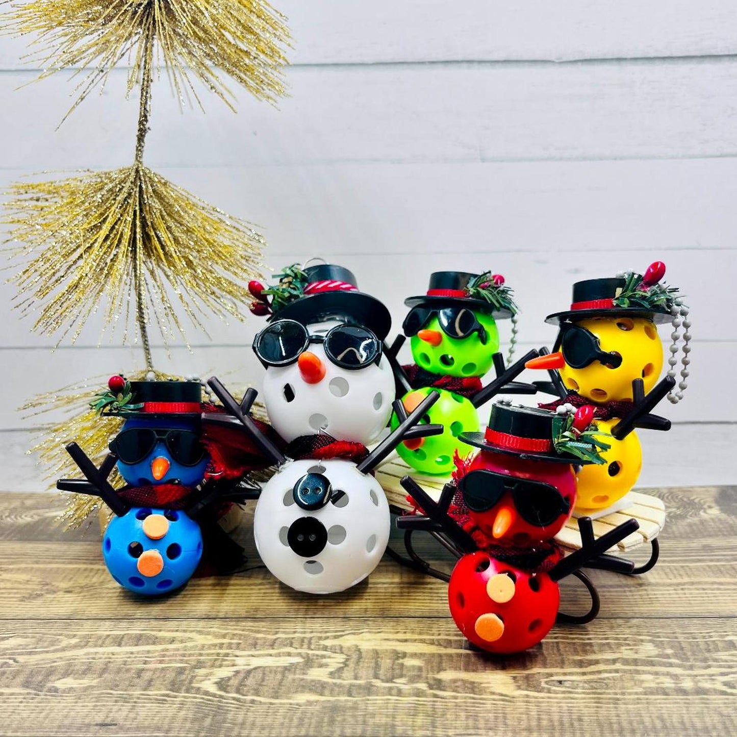 Frosty The Dinking Snowman Pickleball Ornaments | Pickleball Christmas Gifts And Decor