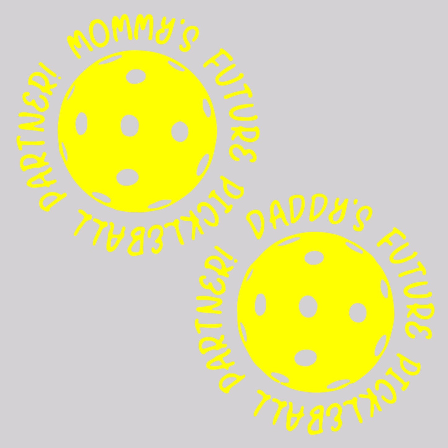 Future Mommy Or Daddy Pickleball Partner | Infant Short Sleeve Onesie | 100% Cotton