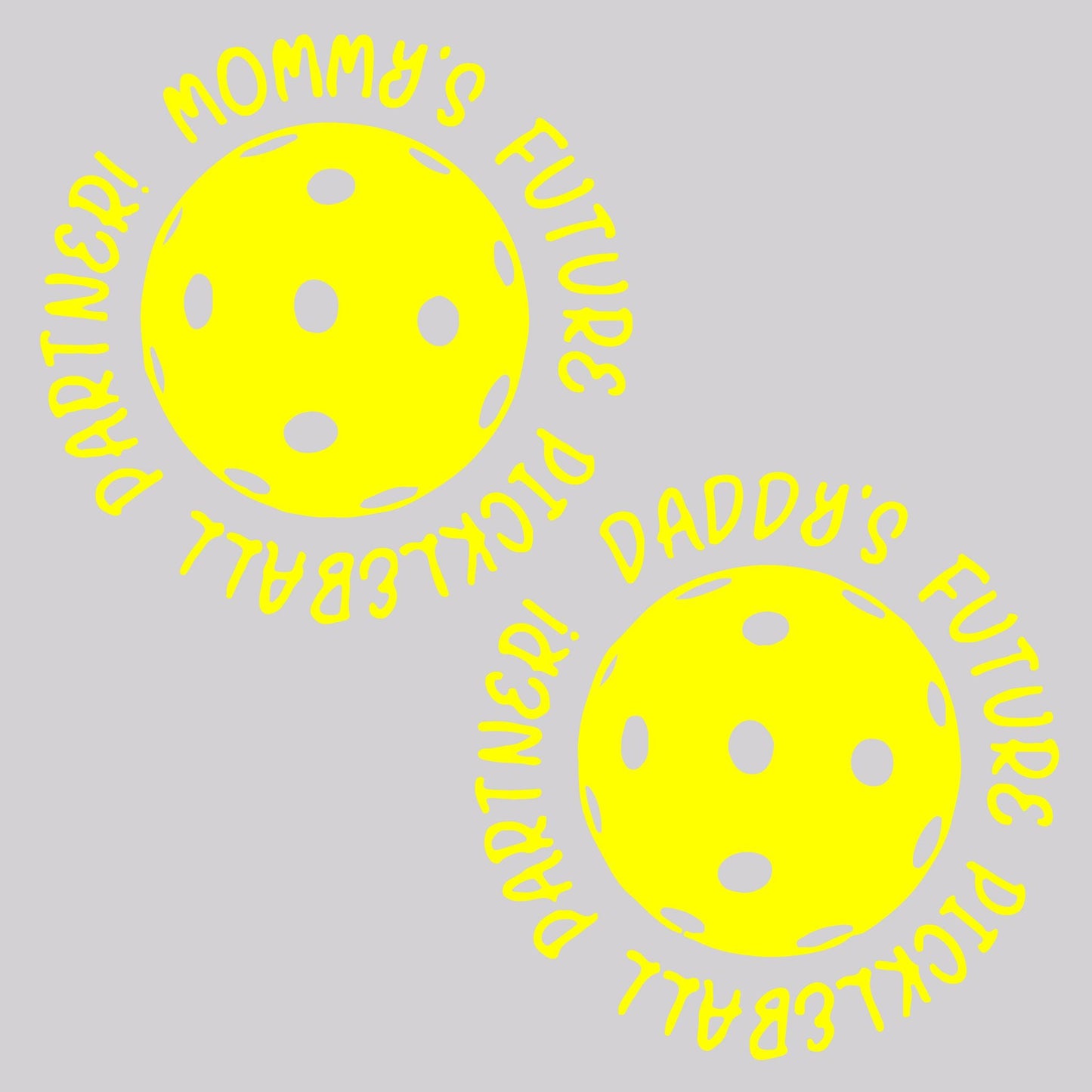 Future Mommy Or Daddy Pickleball Partner | Infant Short Sleeve Onesie | 100% Cotton