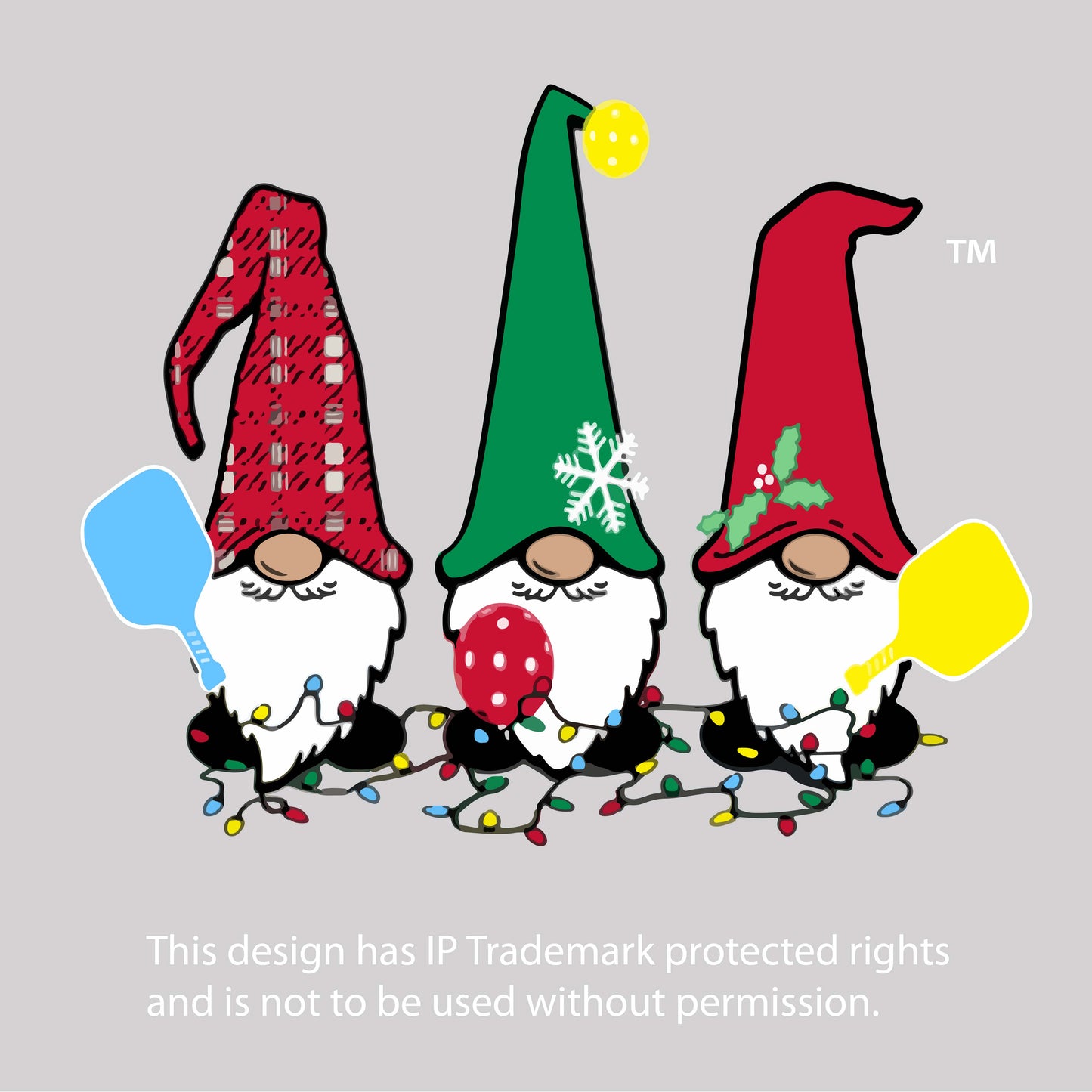 Christmas Gnomes | Women's 1/4 Zip Pickleball Performance Pullover Shirt | 100% Polyester