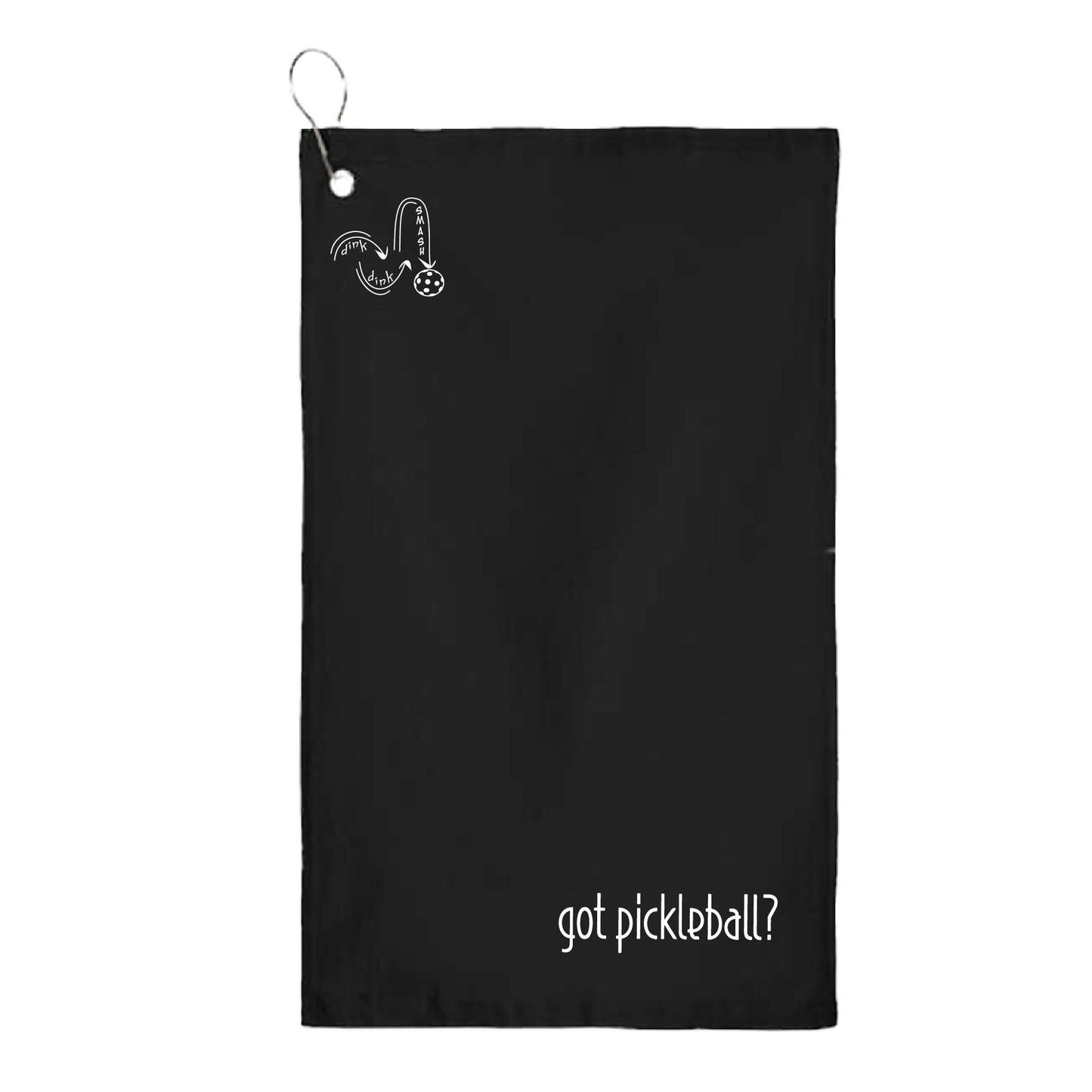 Got Pickleball | Pickleball Court Towels | Grommeted 100% Cotton Terry Velour