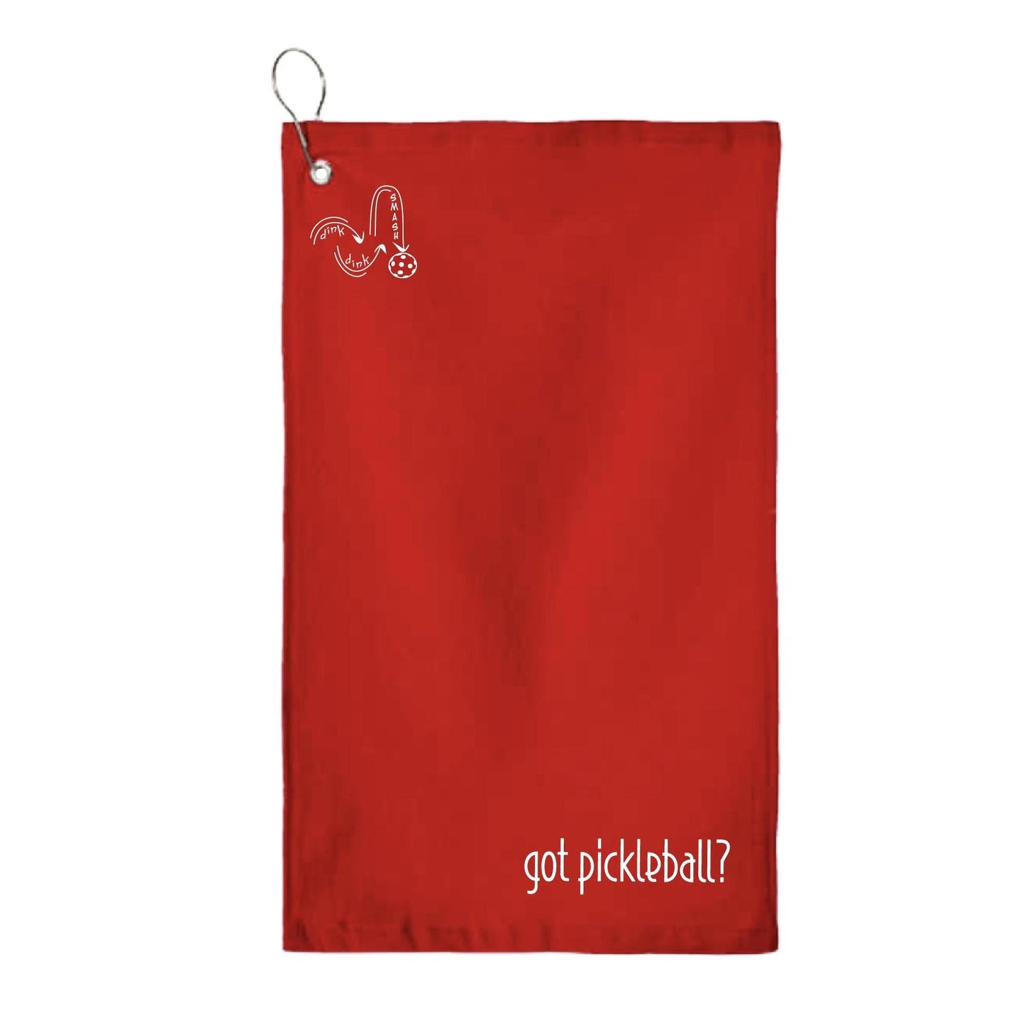 Got Pickleball | Pickleball Court Towels | Grommeted 100% Cotton Terry Velour