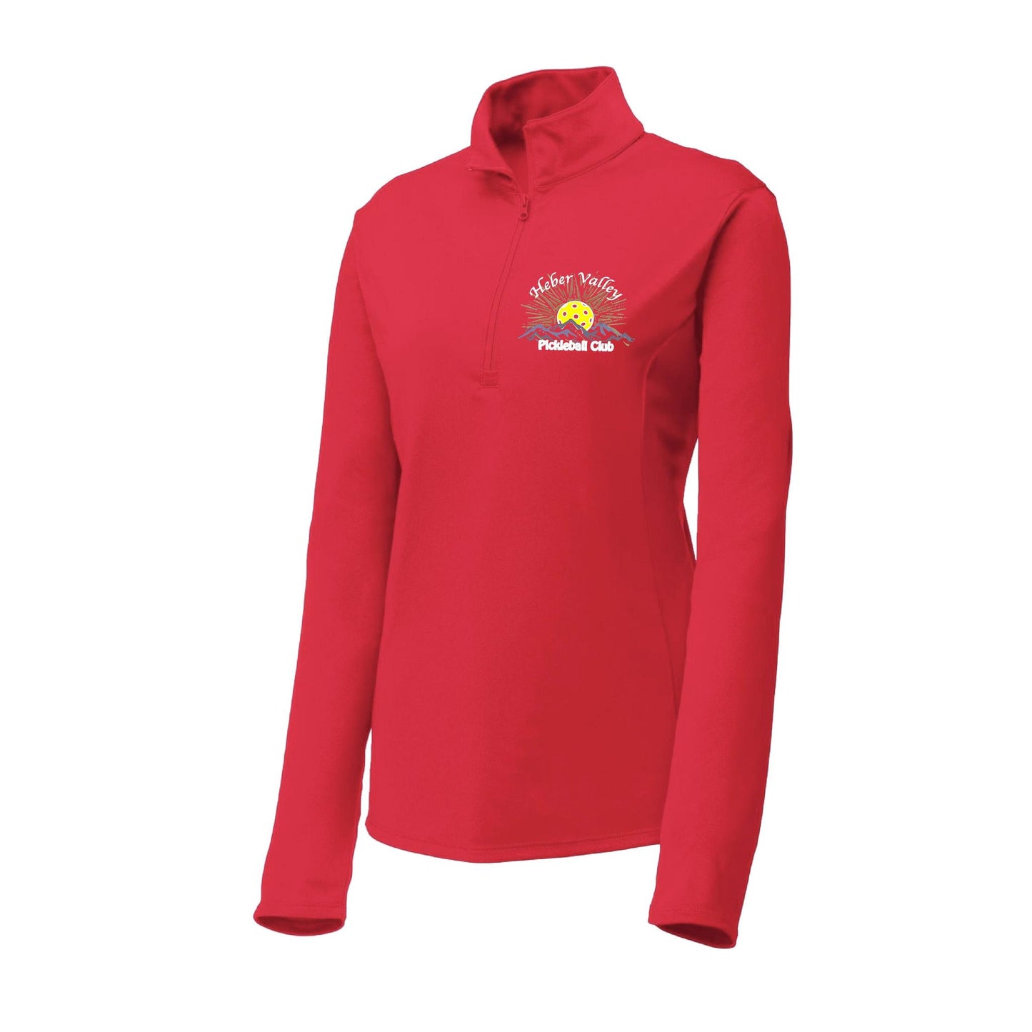 Heber Valley Pickleball Club (Customizable) | Women’s 1/4 Zip Pullover Athletic Performance Shirt | 100% Polyester