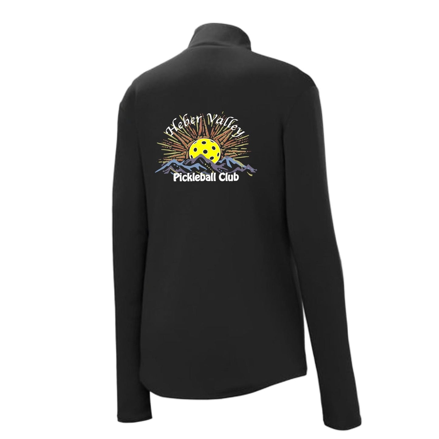 Heber Valley Pickleball Club (Customizable) | Women’s 1/4 Zip Pullover Athletic Performance Shirt | 100% Polyester