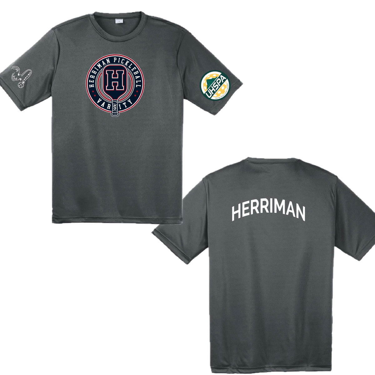 Herriman High USHPA | Men's Short Sleeve Crewneck T-Shirts | 100% Polyester