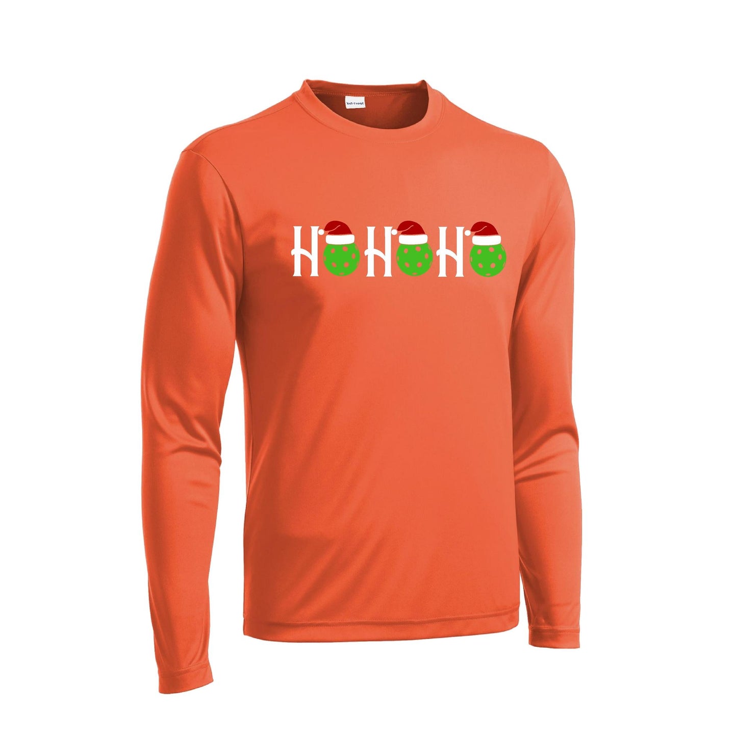 Ho Ho Ho | Men's Long Sleeve Athletic Performance T-Shirt | 100% Polyester