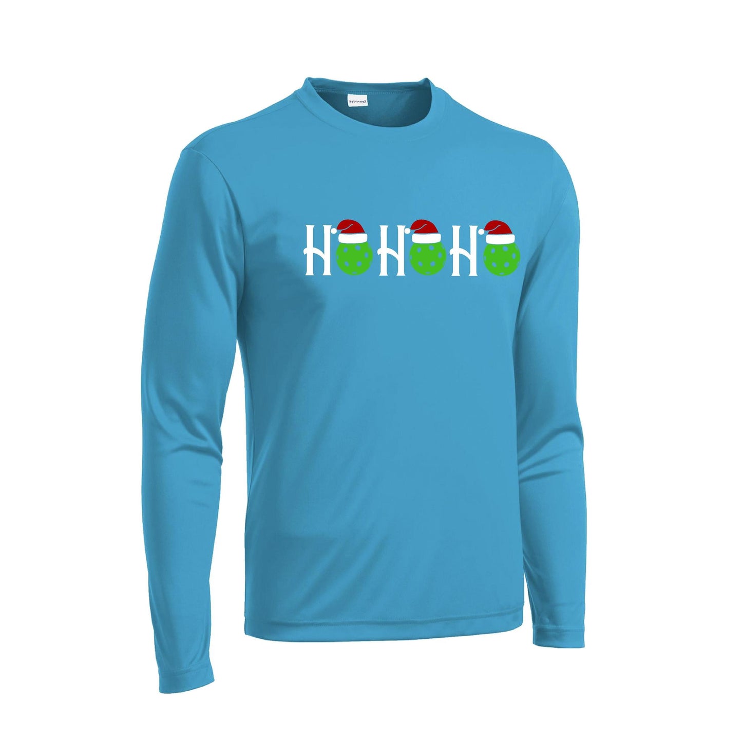 Ho Ho Ho | Men's Long Sleeve Athletic Performance T-Shirt | 100% Polyester