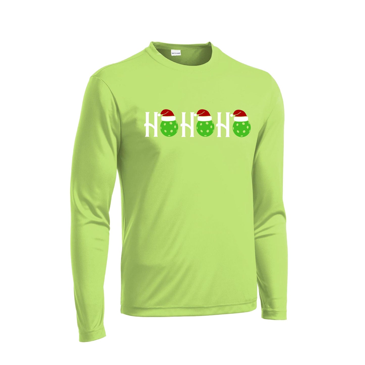 Ho Ho Ho | Men's Long Sleeve Athletic Performance T-Shirt | 100% Polyester