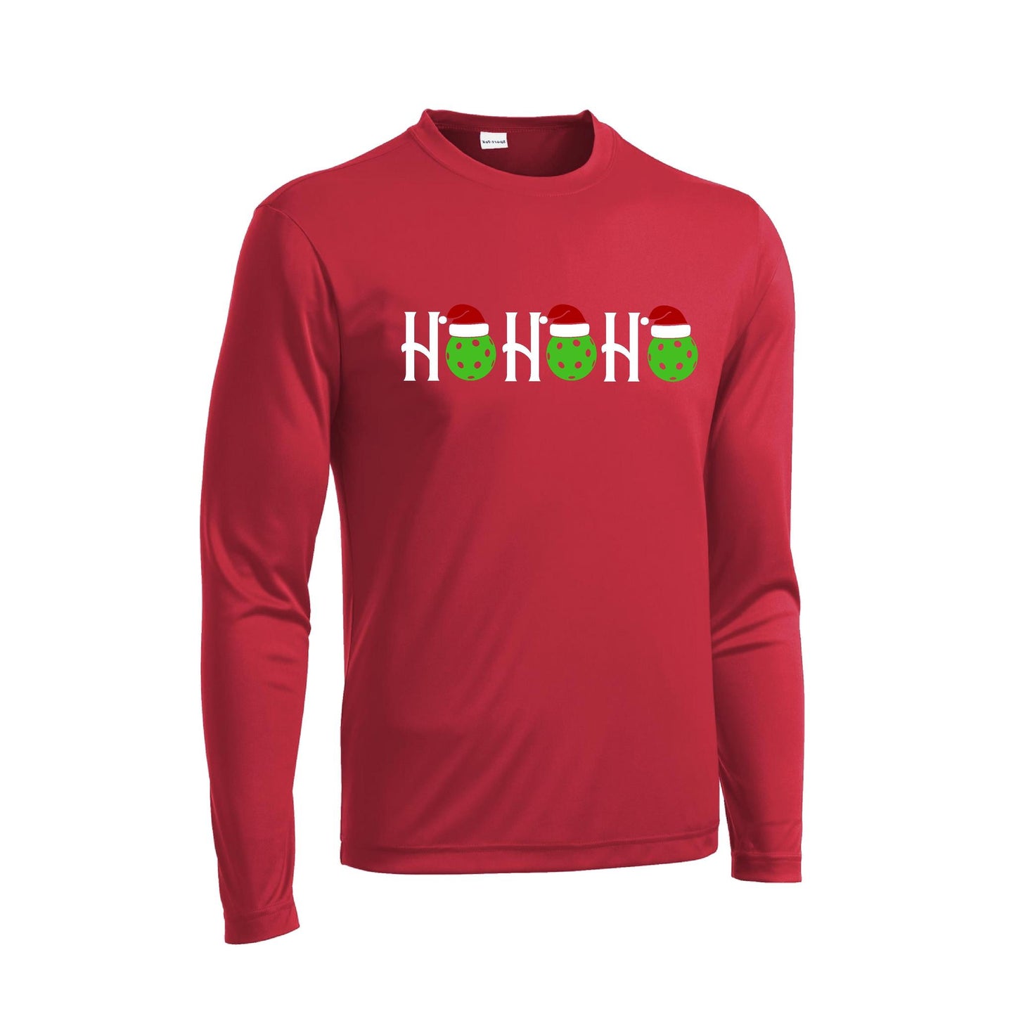 Ho Ho Ho | Men's Long Sleeve Athletic Performance T-Shirt | 100% Polyester