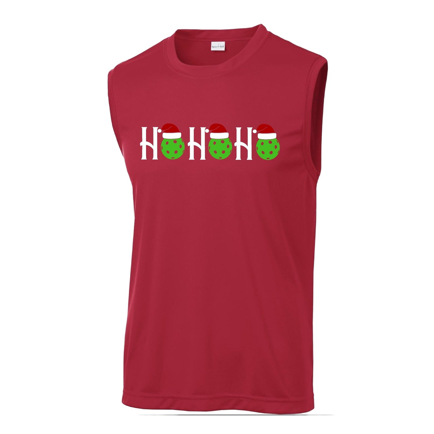 Ho Ho Ho | Men's Sleeveless Athletic Performance T-Shirt | 100% Polyester