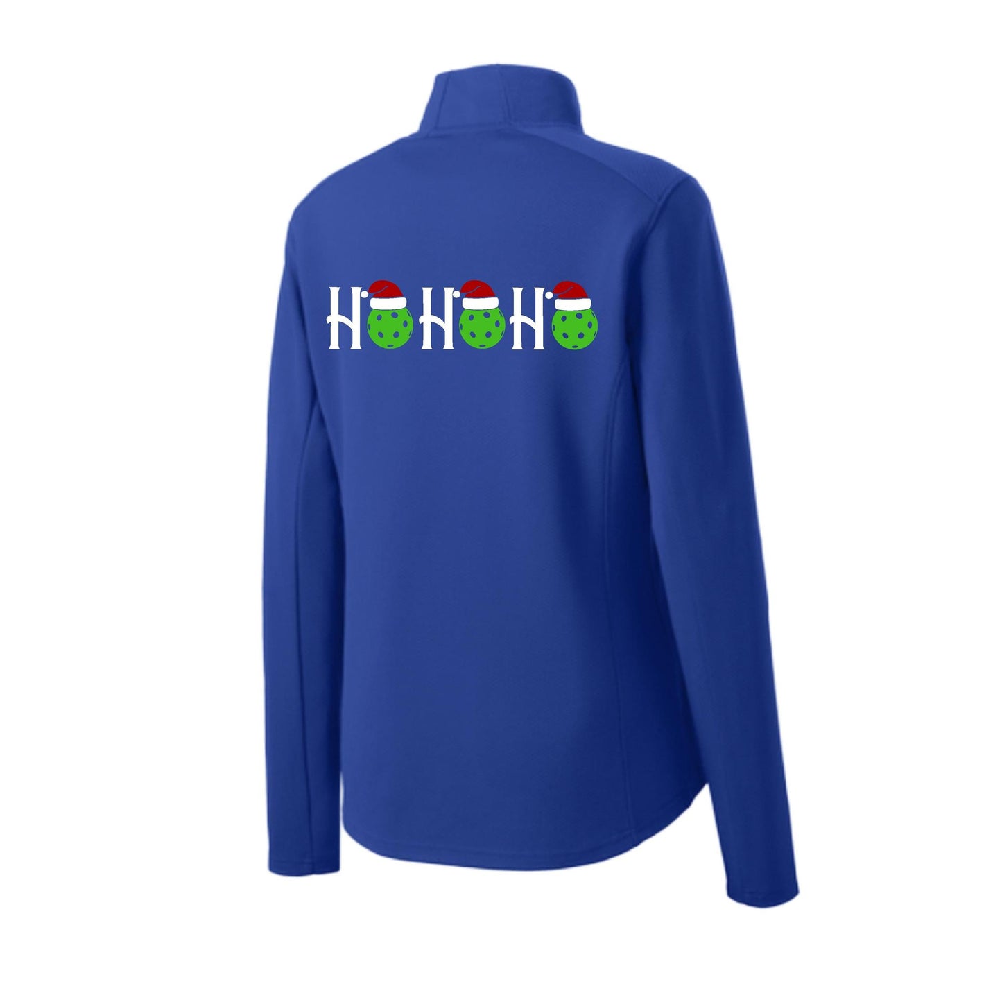 Ho Ho Ho | Women's 1/4 Zip Pickleball Performance Pullover Shirt | 100% Polyester