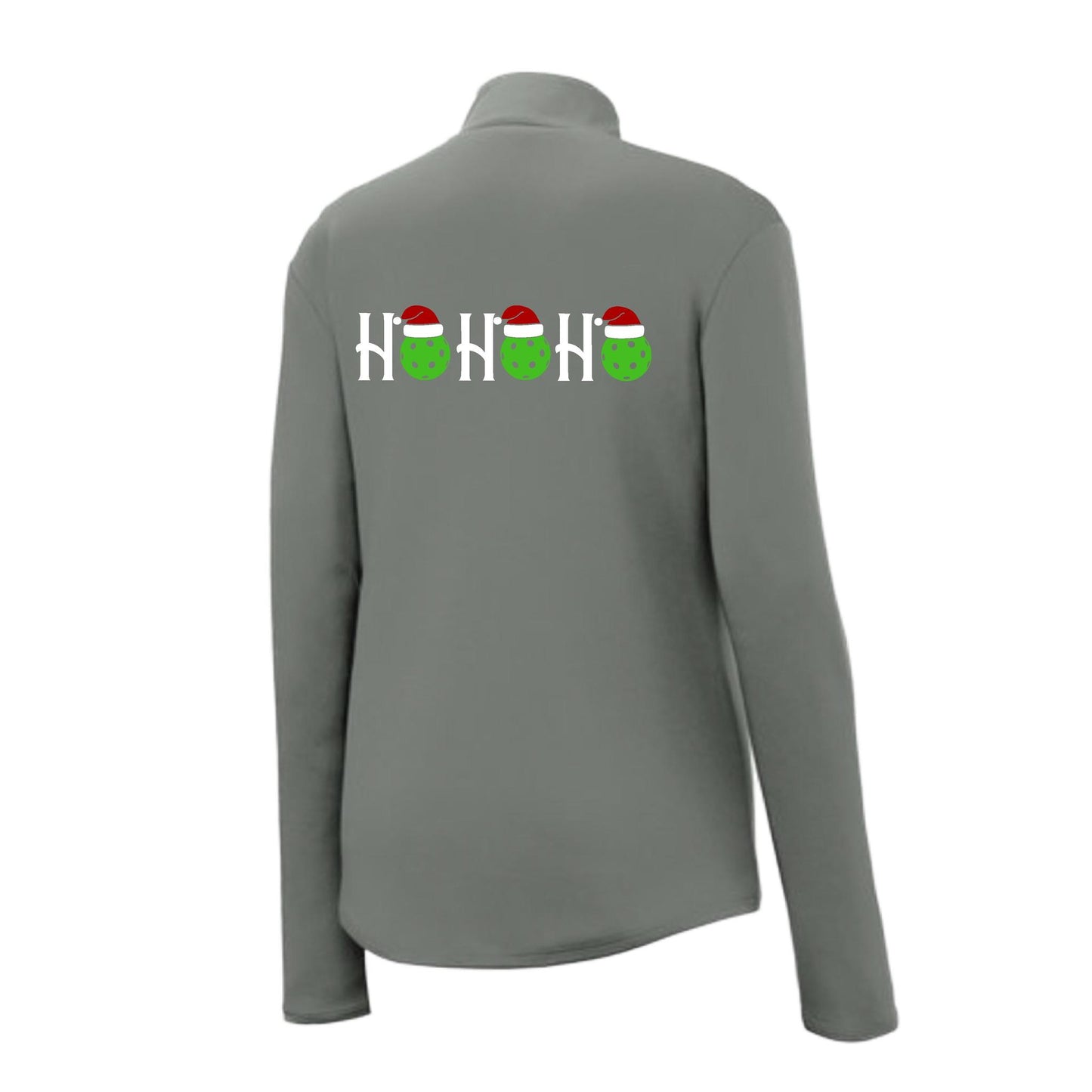 Ho Ho Ho | Women's 1/4 Zip Pickleball Performance Pullover Shirt | 100% Polyester