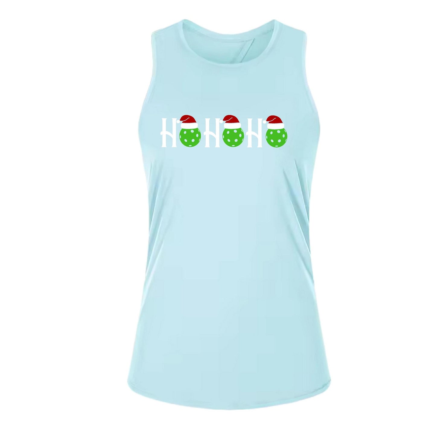 Ho Ho Ho | Women's Split Back or Tied Back Pickleball Performance Tank | 80/20 Nylon Spandex Mix