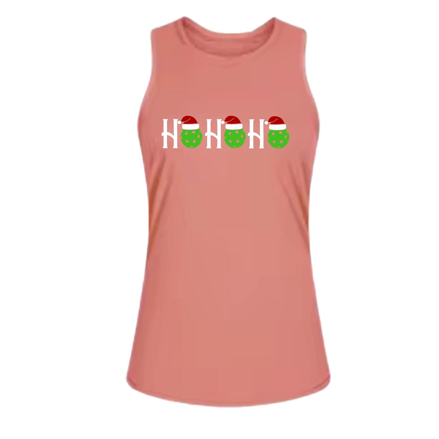 Ho Ho Ho | Women's Split Back or Tied Back Pickleball Performance Tank | 80/20 Nylon Spandex Mix
