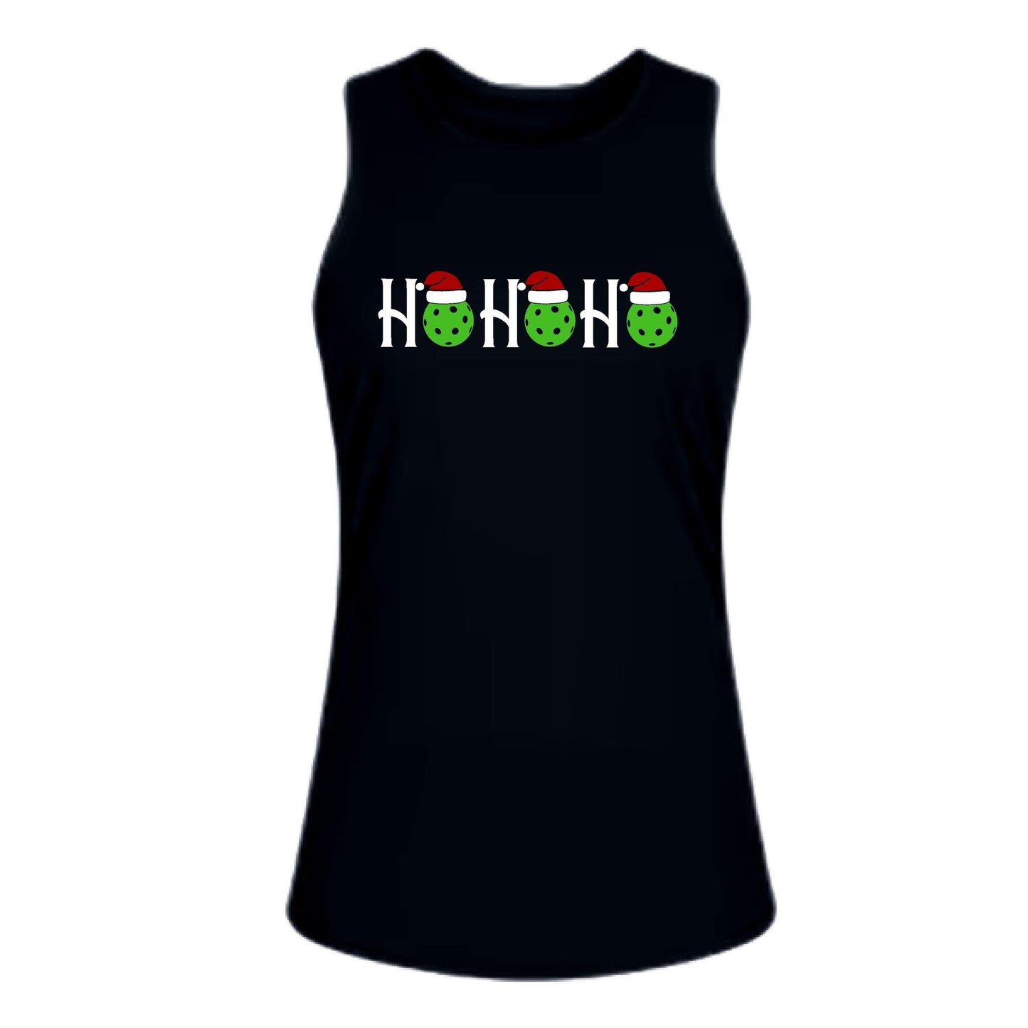 Ho Ho Ho | Women's Split Back or Tied Back Pickleball Performance Tank | 80/20 Nylon Spandex Mix