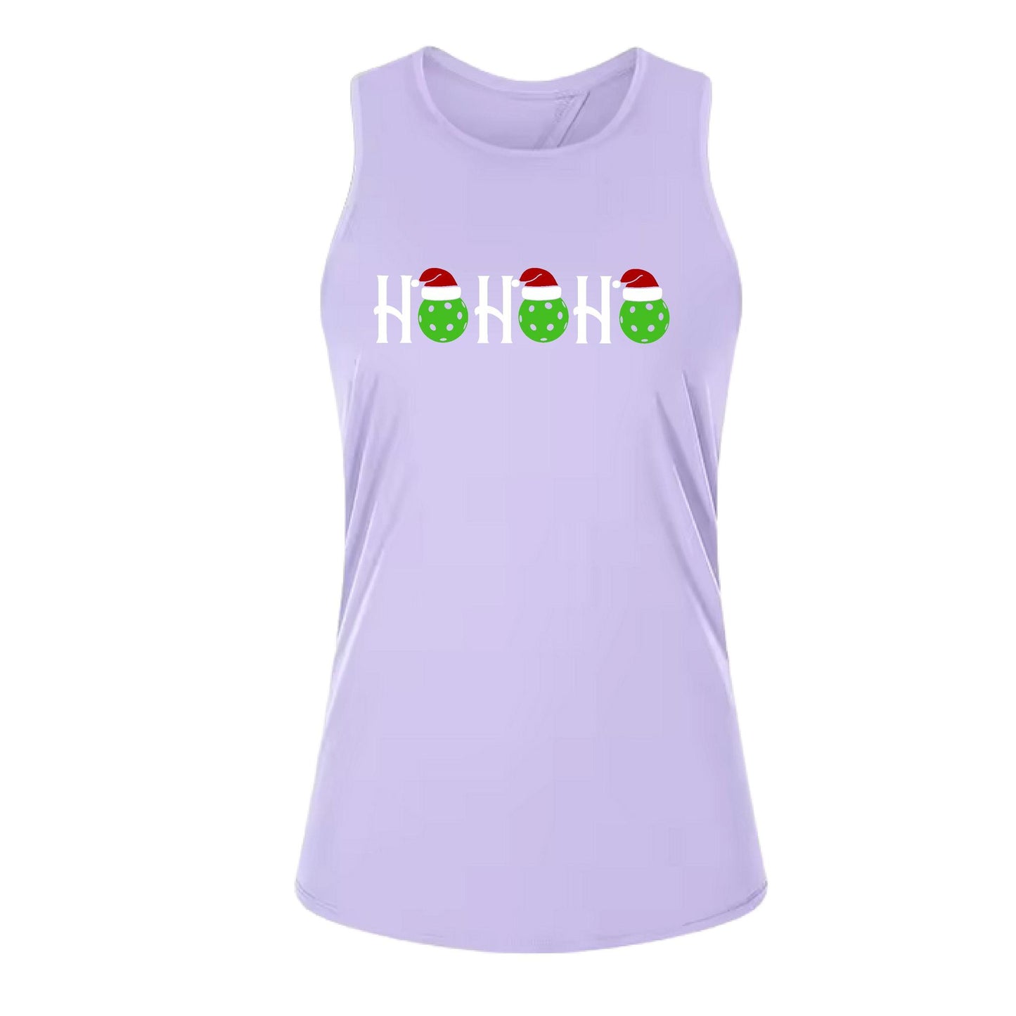 Ho Ho Ho | Women's Split Back or Tied Back Pickleball Performance Tank | 80/20 Nylon Spandex Mix