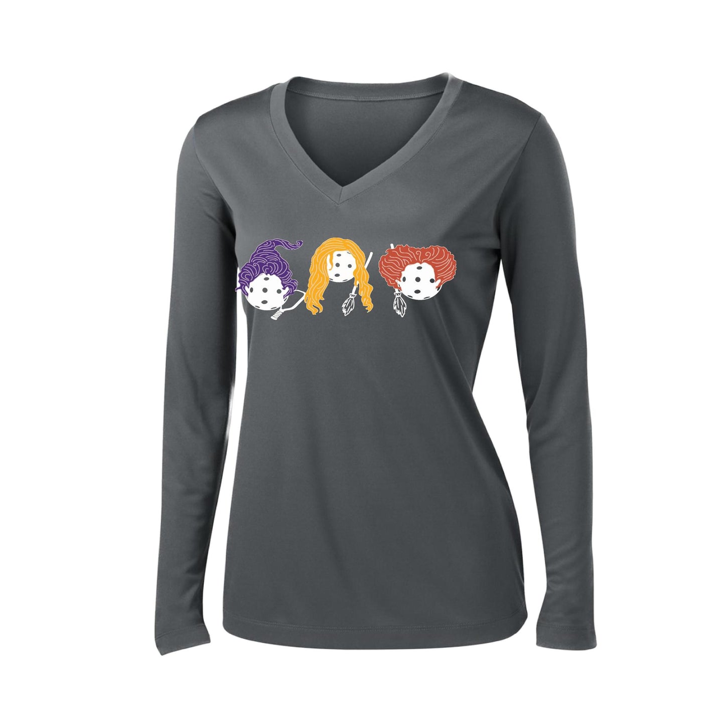 Hocus Pocus | Women’s Long Sleeve V-Neck Performance T-Shirt | 100% Polyester
