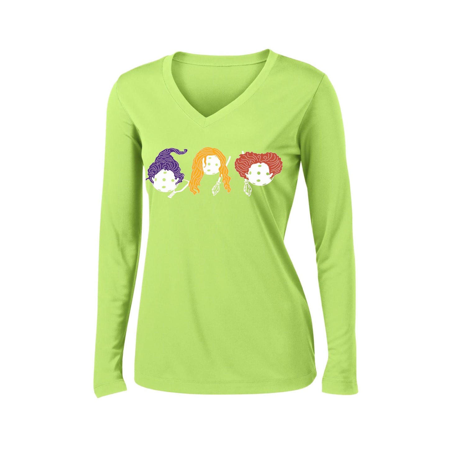 Hocus Pocus | Women’s Long Sleeve V-Neck Performance T-Shirt | 100% Polyester