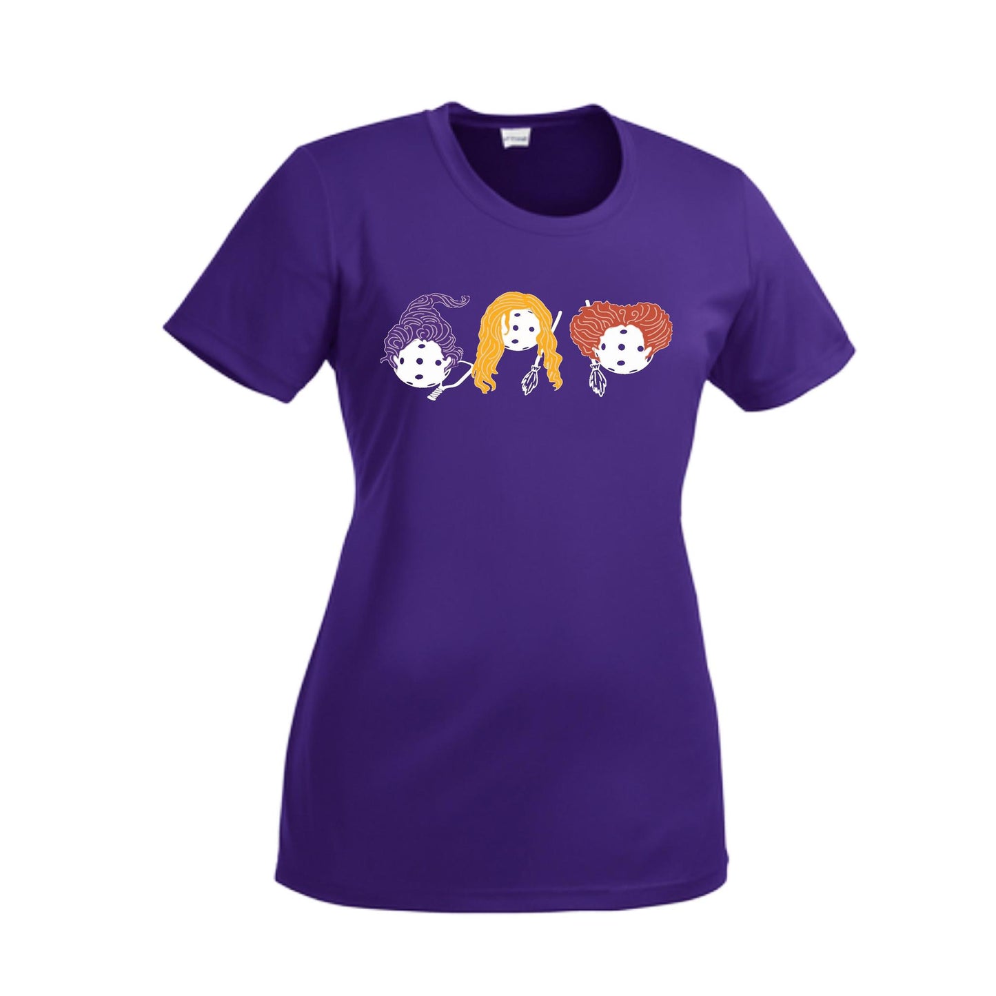 Hocus Pocus | Women’s Short Sleeve Crewneck Pickleball Performance T-Shirts | 100% Polyester
