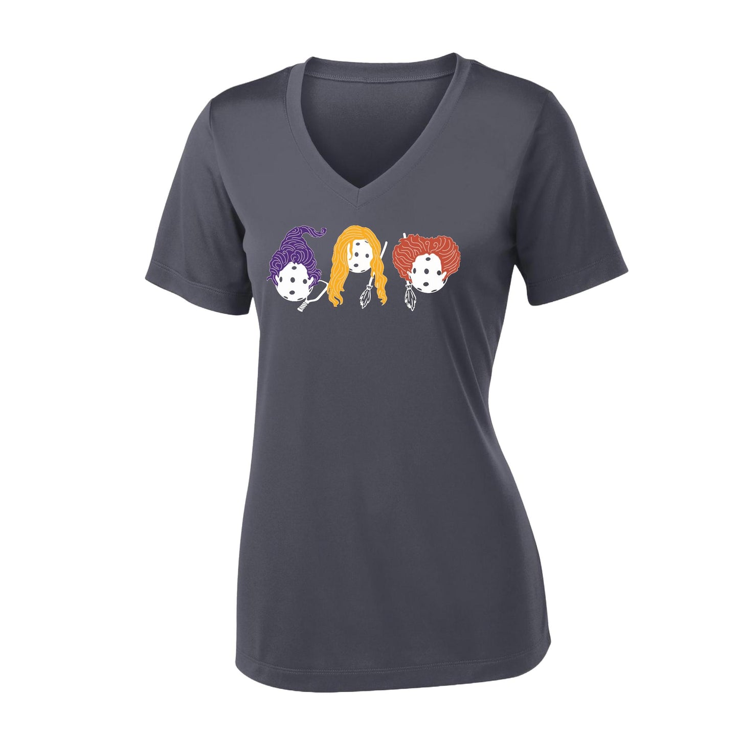 Hocus Pocus | Women's Short Sleeve V-Neck Pickleball Performance T-Shirts | 100% Polyester