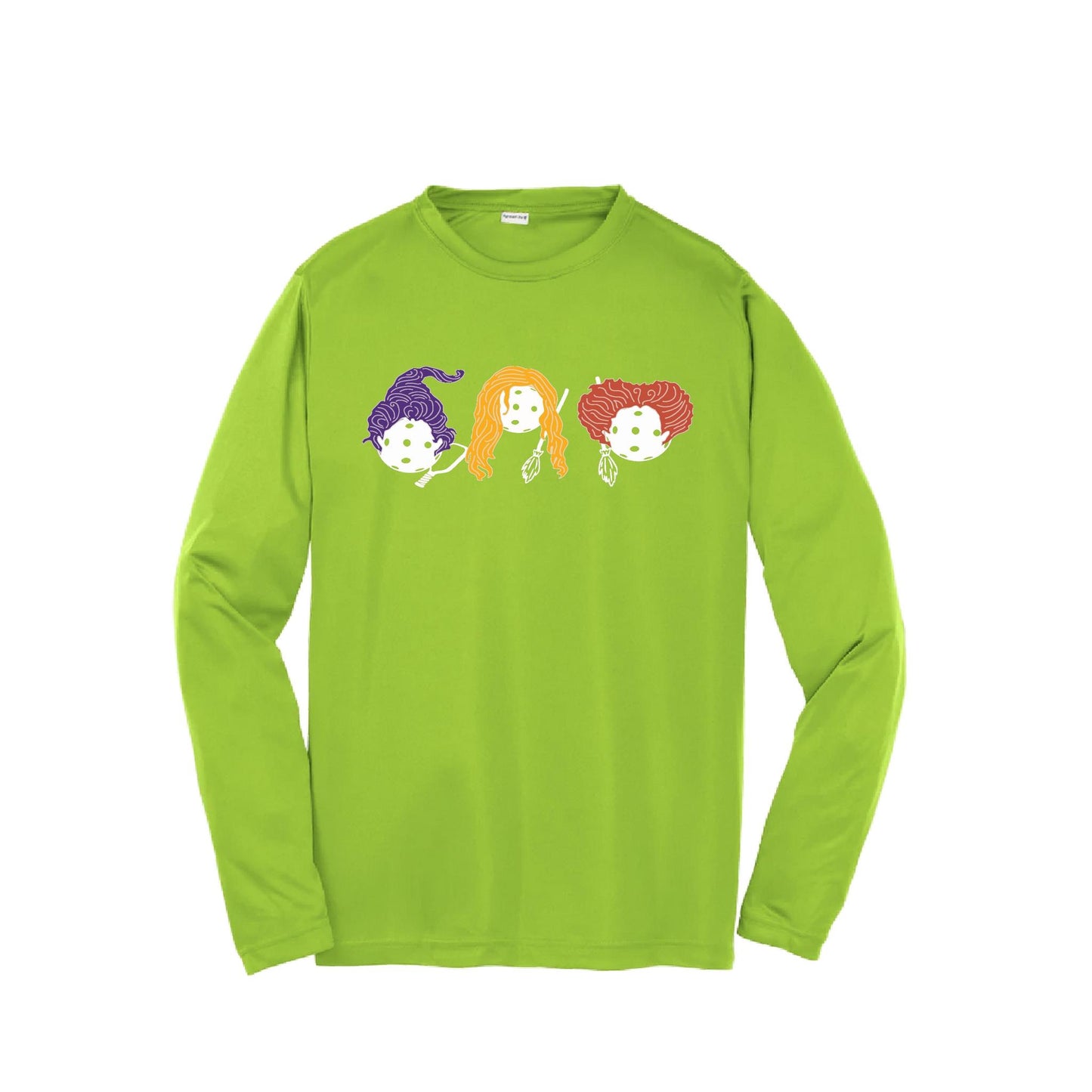 Hocus Pocus | Youth Long Sleeve Pickleball Performance T-Shirts | 100% Polyester