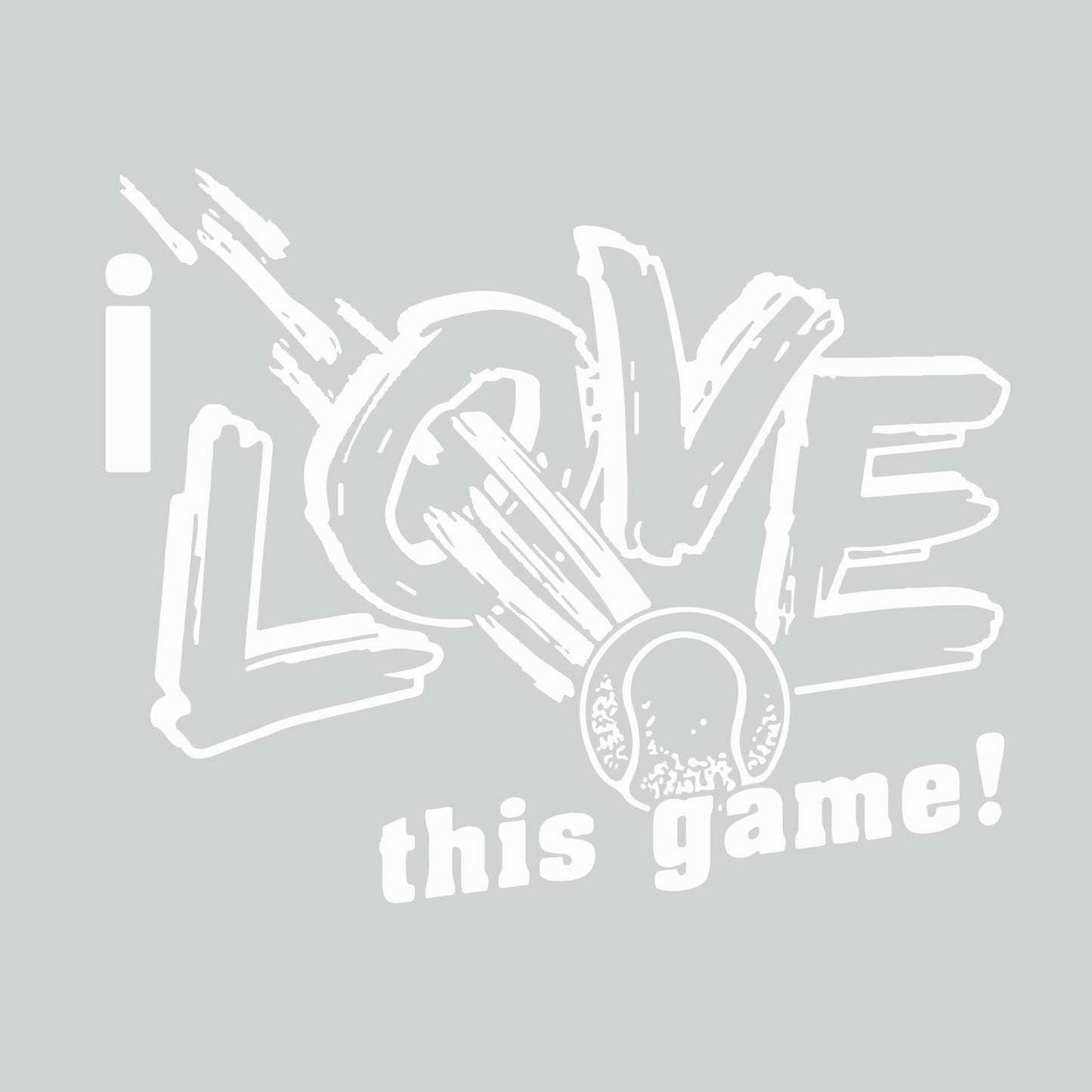 I Love This Game | Men's Short Sleeve Athletic Tennis Performance T-Shirt | 100% Polyester
