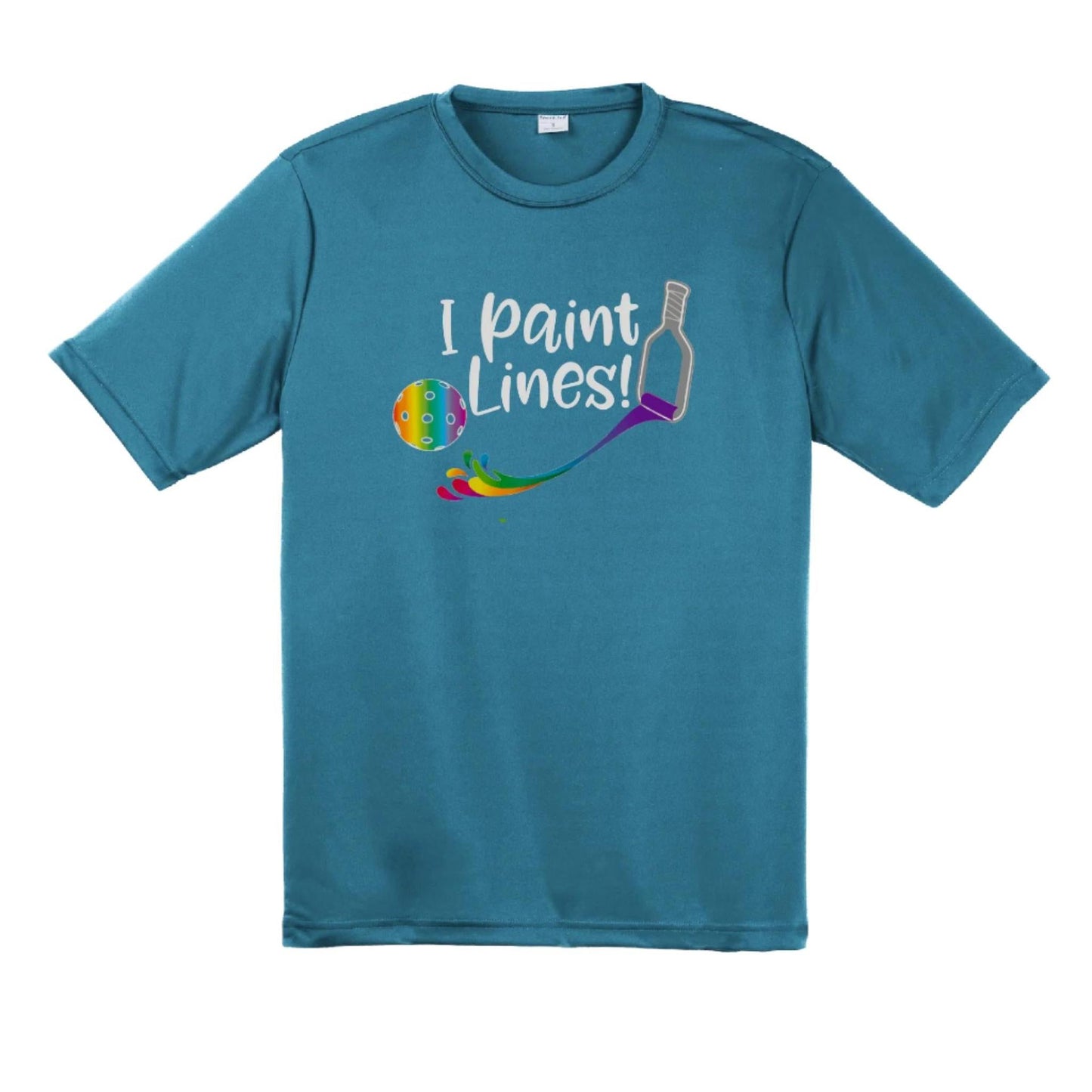 I Paint Pickleball Lines | Men's Short Sleeve Pickleball Performance T-Shirt | 100% Polyester