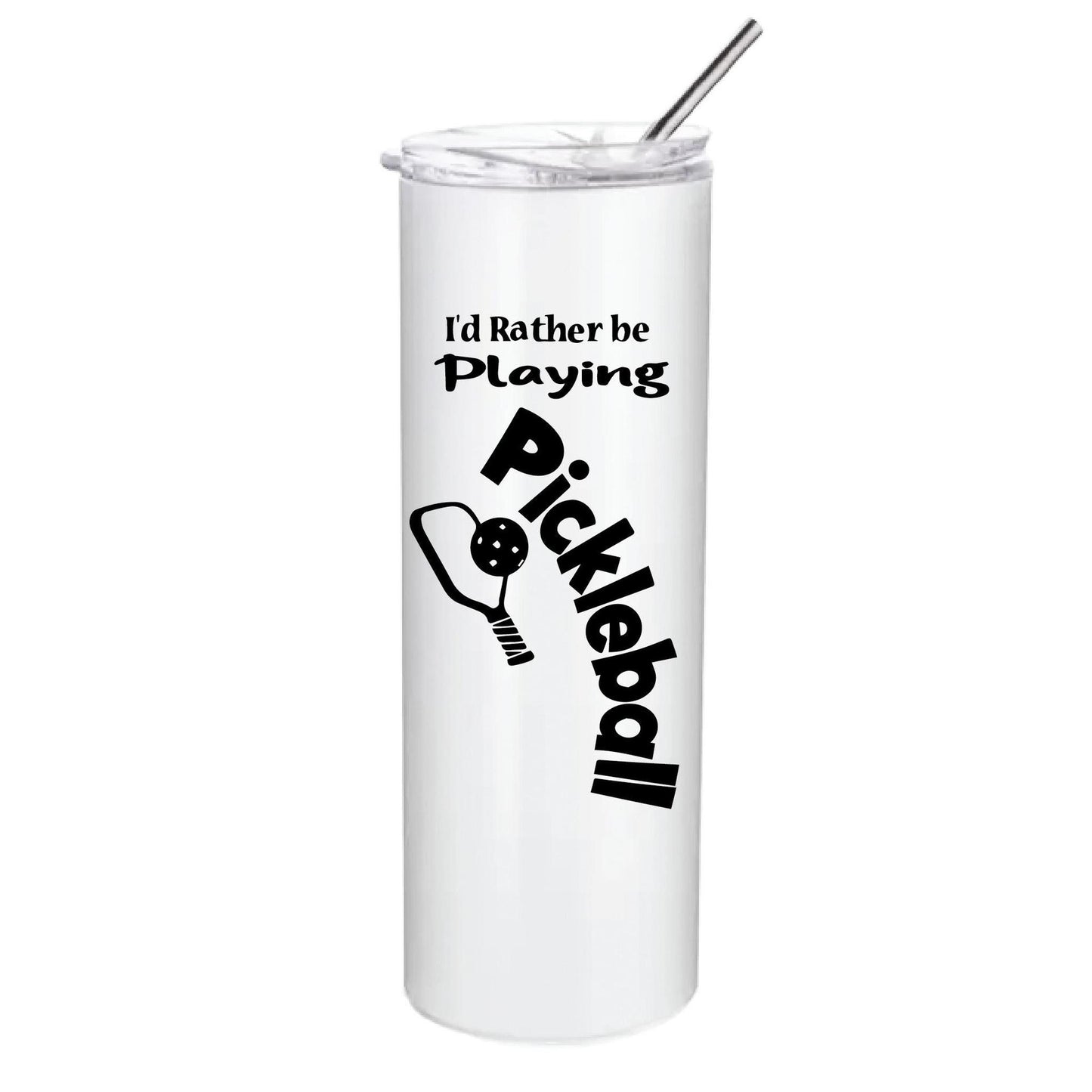 I'd Rather Be Playing Pickleball (Customizable) | Pickleball Tumbler | Fun Pickleball Gifts