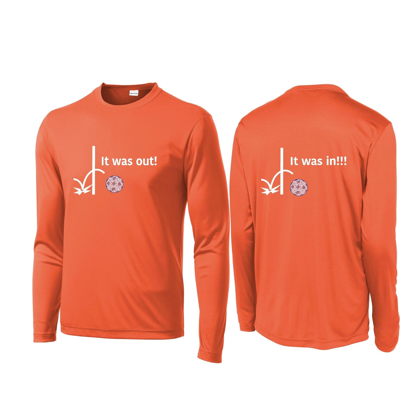 It Was Out! It Was In! (Pickleballs Patriotic Stars) | Men's 1/4 Zip Long Sleeve Pullover Athletic Performance Shirt | 100% Polyester