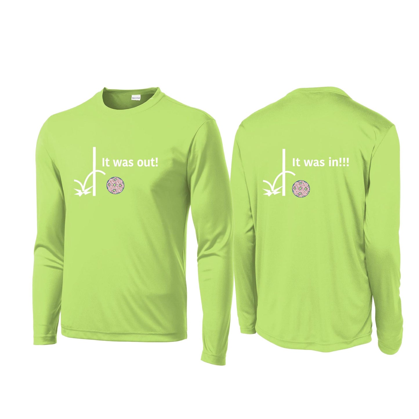 It Was Out! It Was In! (Pickleballs Patriotic Stars) | Men's 1/4 Zip Long Sleeve Pullover Athletic Performance Shirt | 100% Polyester
