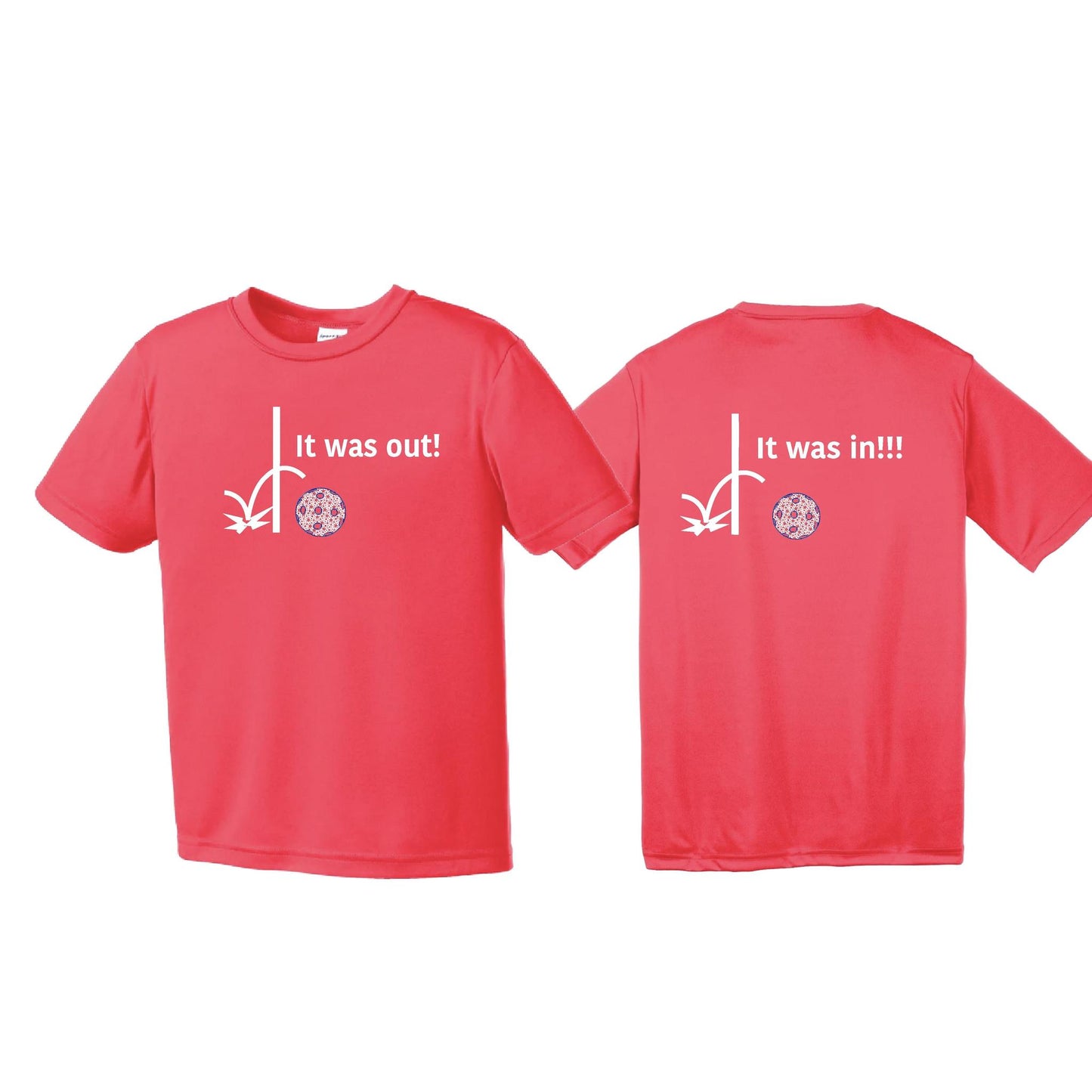 It Was Out! It Was In! (Pickleballs Patriotic Stars) | Youth Short Sleeve Pickleball T-Shirts | 100% Polyester