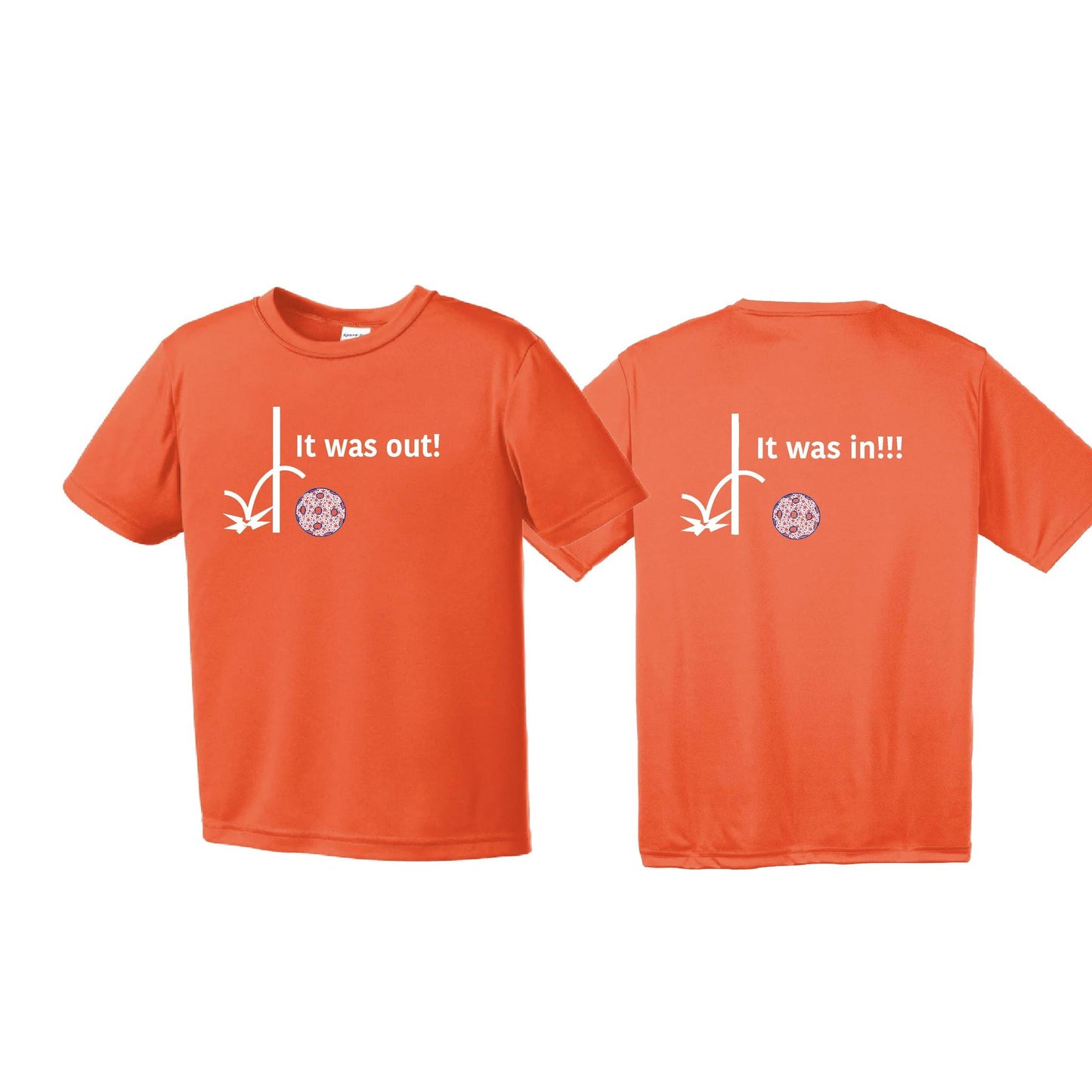 It Was Out! It Was In! (Pickleballs Patriotic Stars) | Youth Short Sleeve Pickleball T-Shirts | 100% Polyester