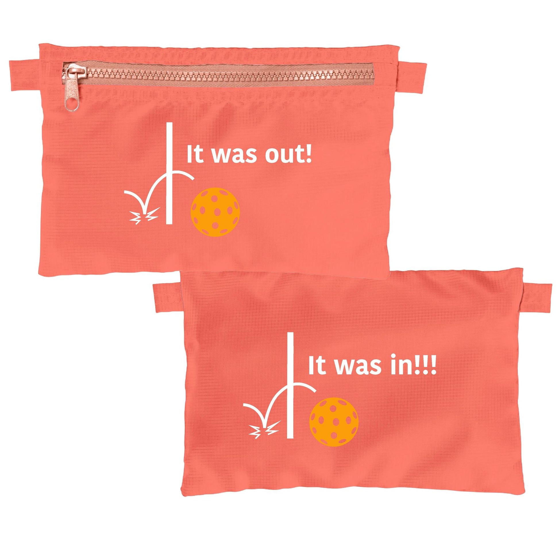 It was out! It was in!!! | Pickleball Cosmetic Stash Pouch Bag | Small Size Court Stash Bag