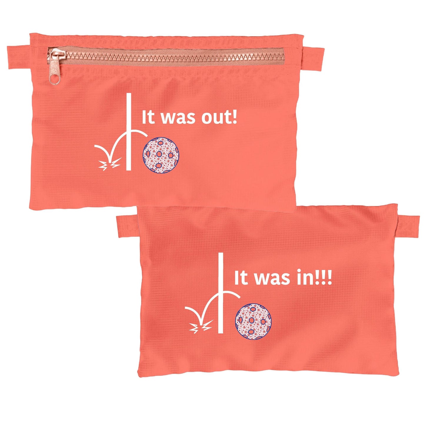 It was out! It was in!!! | Pickleball Cosmetic Stash Pouch Bag | Small Size Court Stash Bag