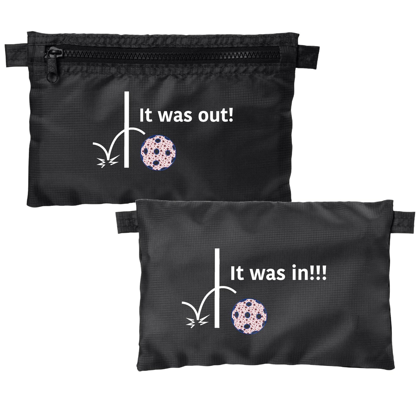 It was out! It was in!!! | Pickleball Cosmetic Stash Pouch Bag | Small Size Court Stash Bag