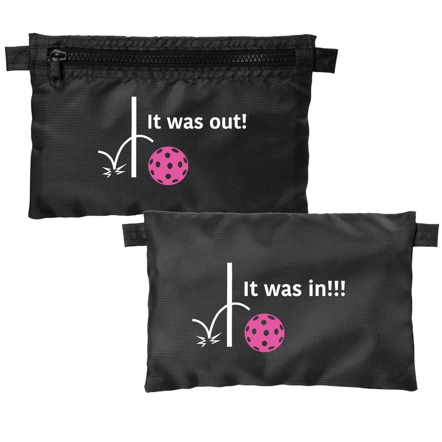 It was out! It was in!!! | Pickleball Cosmetic Stash Pouch Bag | Small Size Court Stash Bag