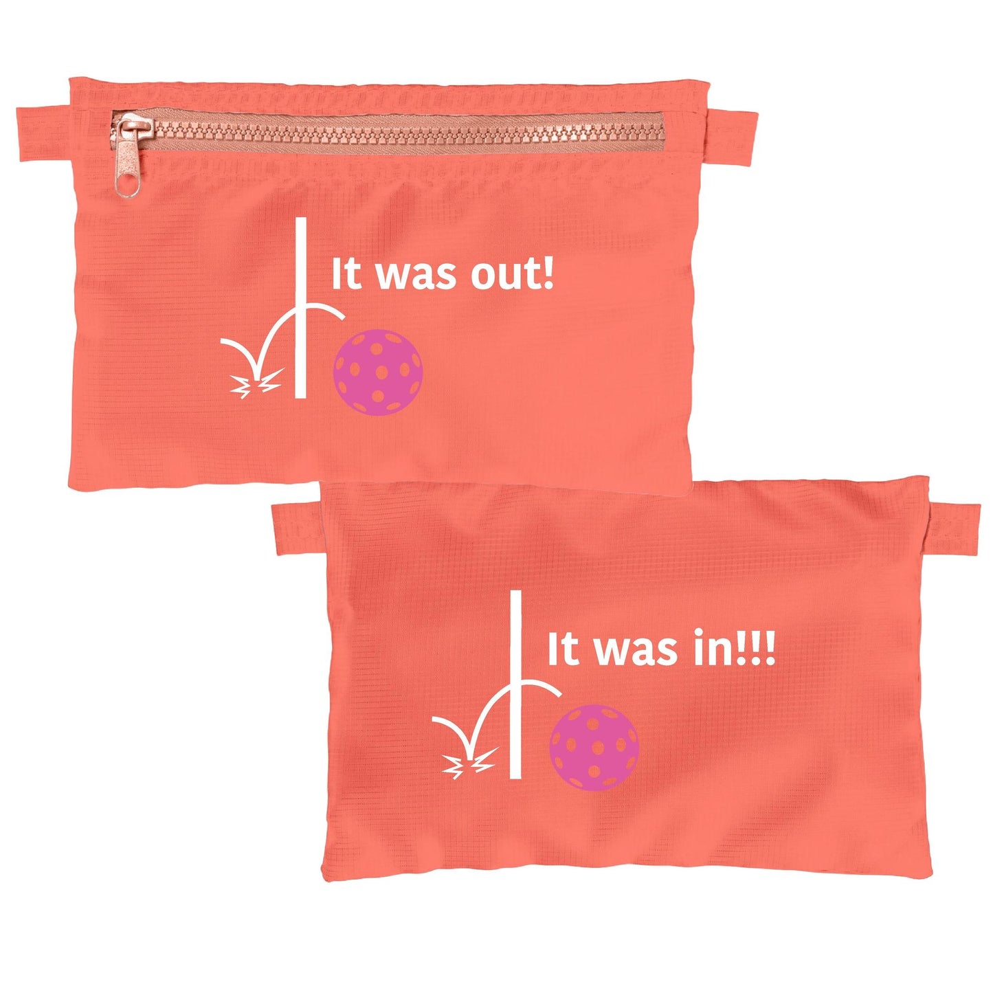 It was out! It was in!!! | Pickleball Cosmetic Stash Pouch Bag | Small Size Court Stash Bag