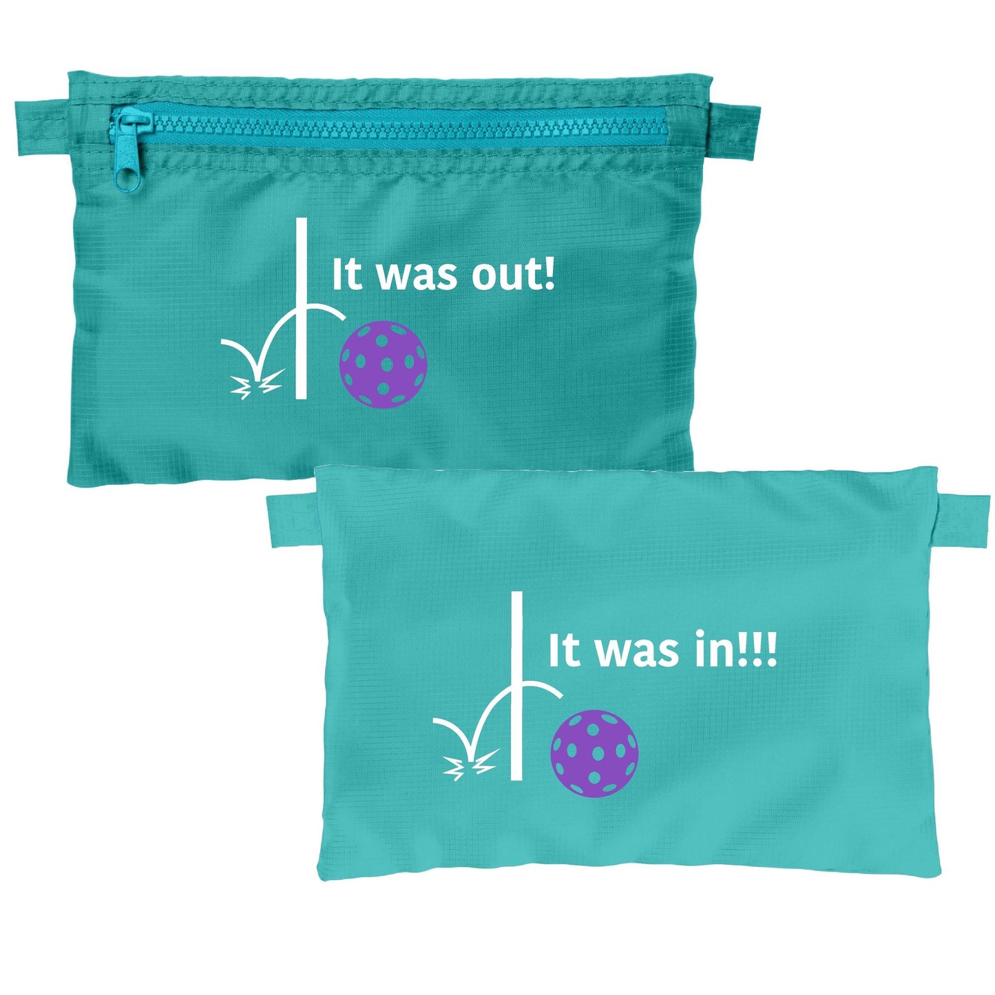 It was out! It was in!!! | Pickleball Cosmetic Stash Pouch Bag | Small Size Court Stash Bag