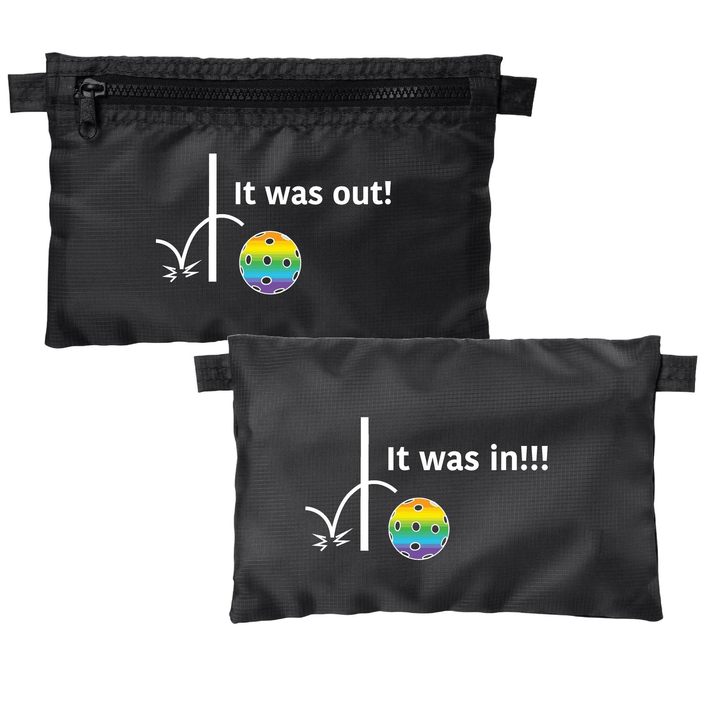 It was out! It was in!!! | Pickleball Cosmetic Stash Pouch Bag | Small Size Court Stash Bag