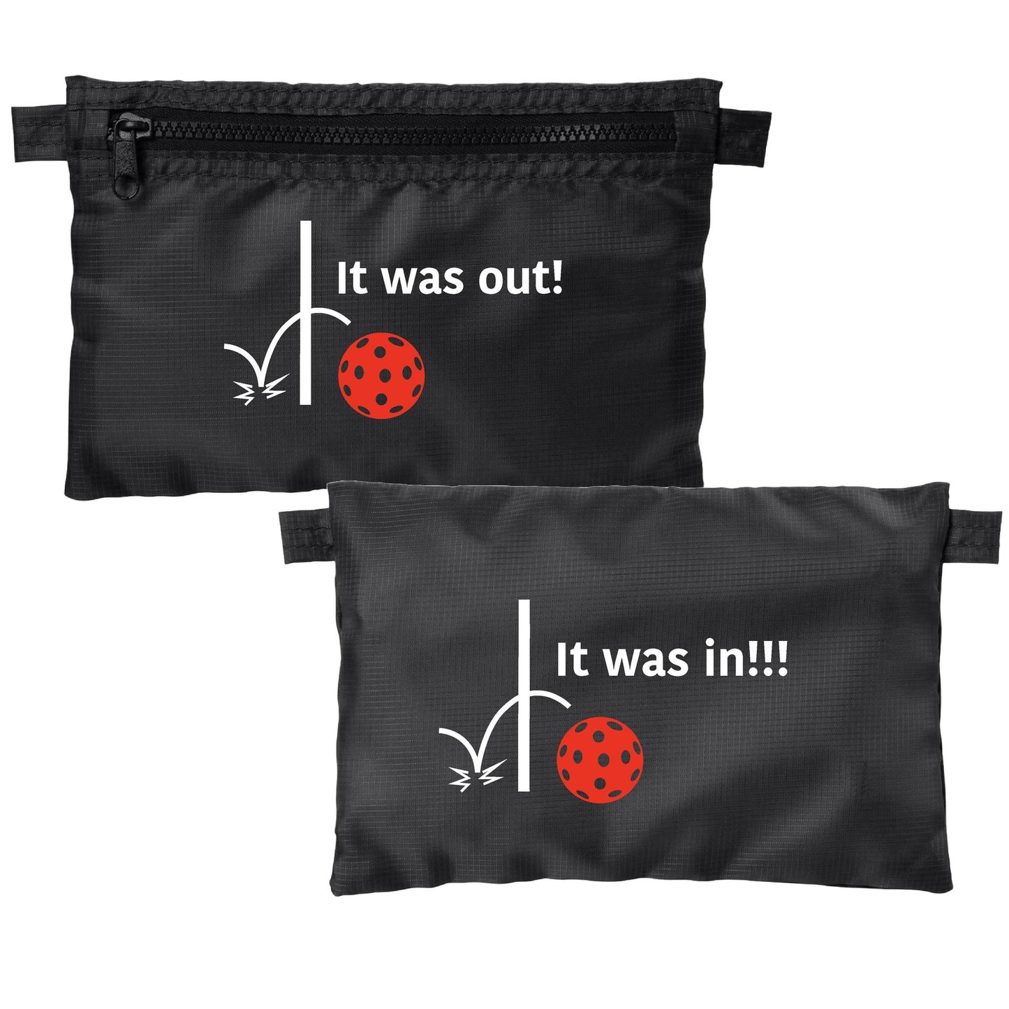 It was out! It was in!!! | Pickleball Cosmetic Stash Pouch Bag | Small Size Court Stash Bag
